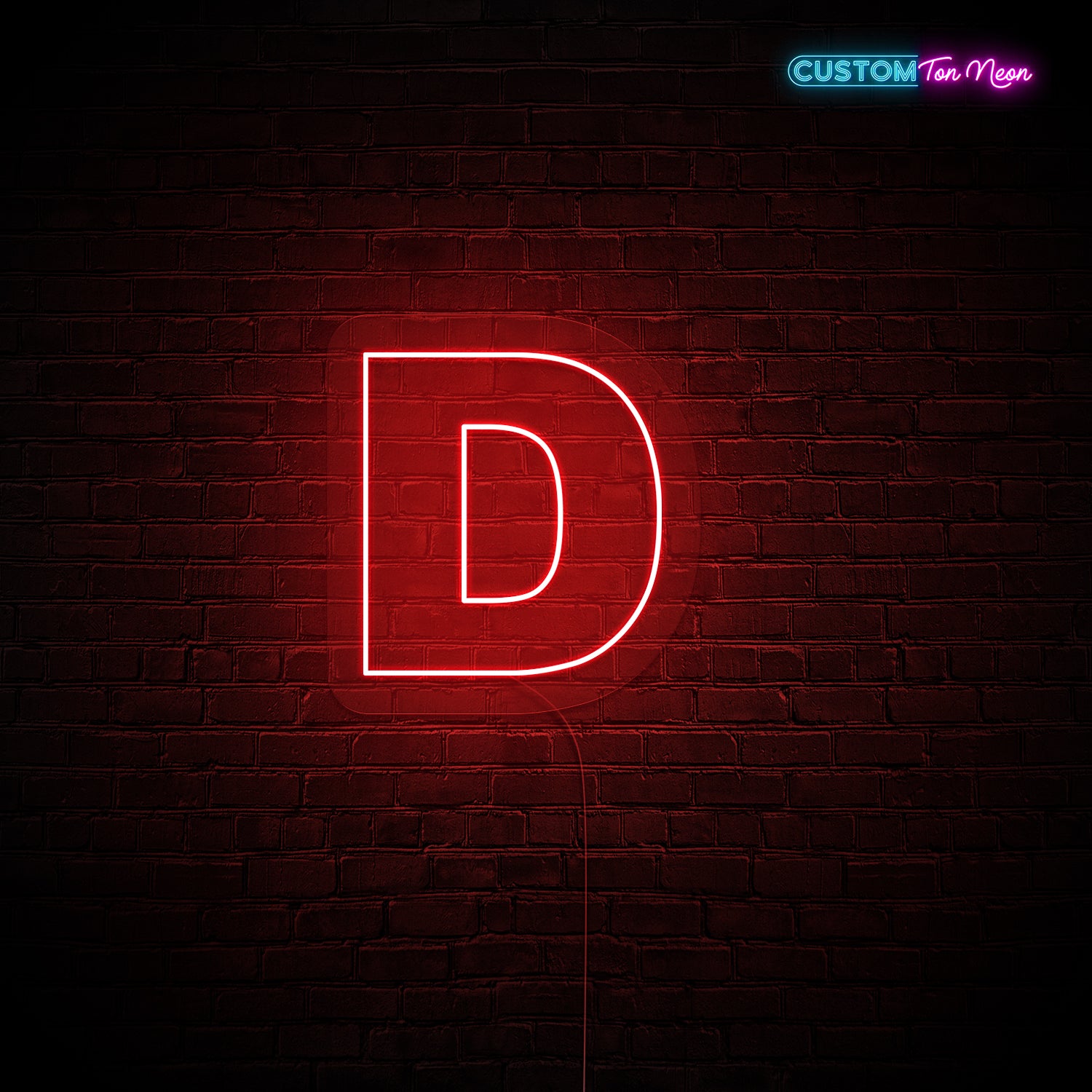 Enseigne néon Lettre D