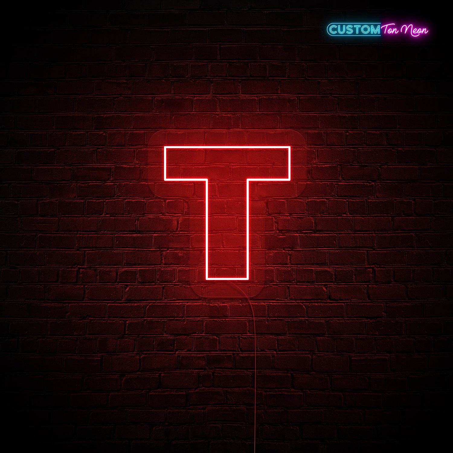 Enseigne néon Lettre T