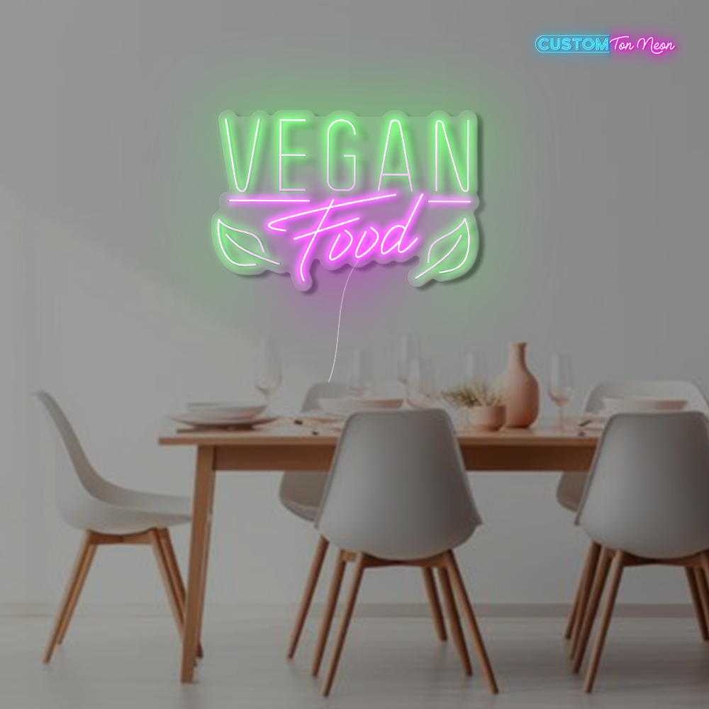 Enseigne néon Vegan food
