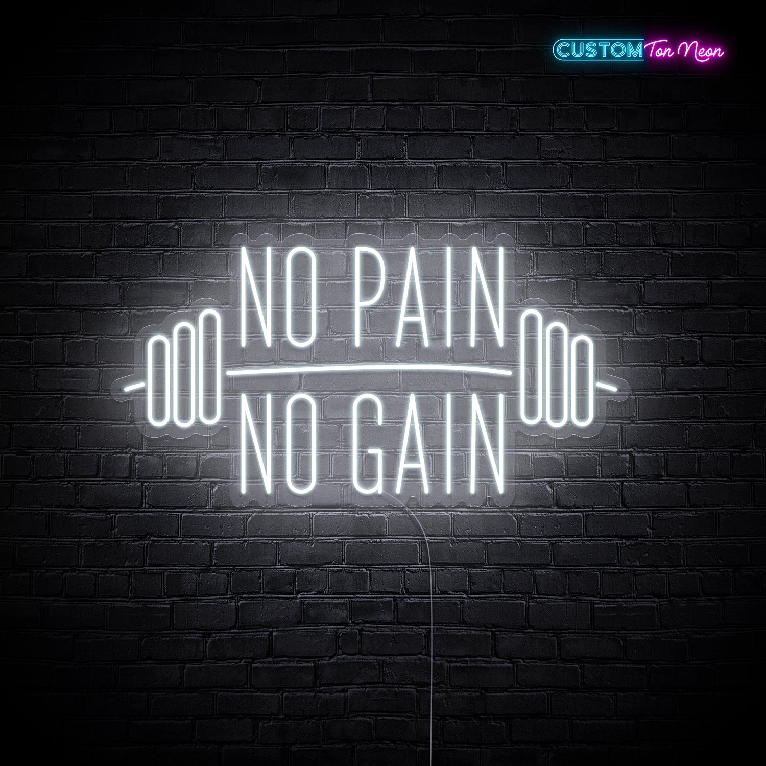 Enseigne néon No pain no gain