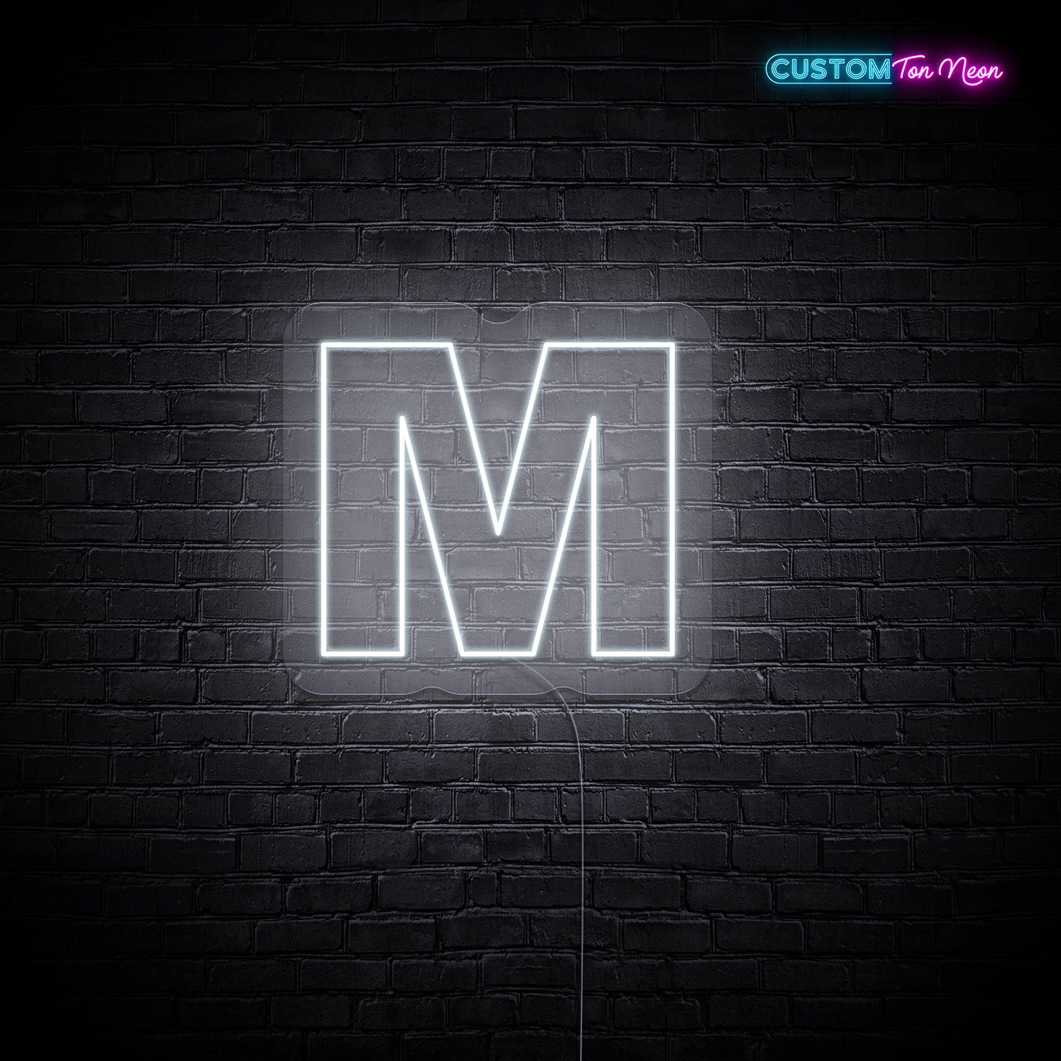 Enseigne néon Lettre M