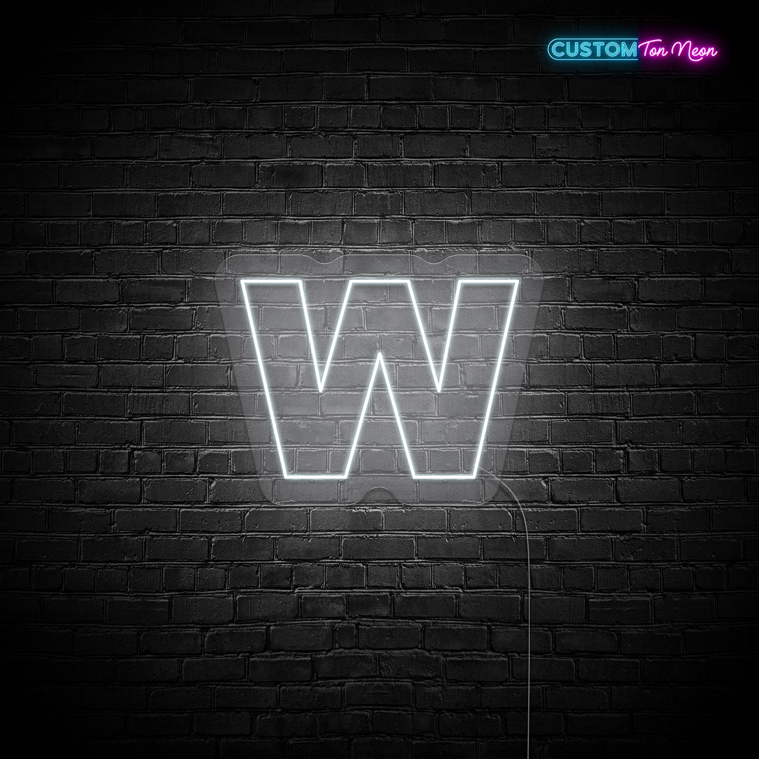 Enseigne néon Lettre W
