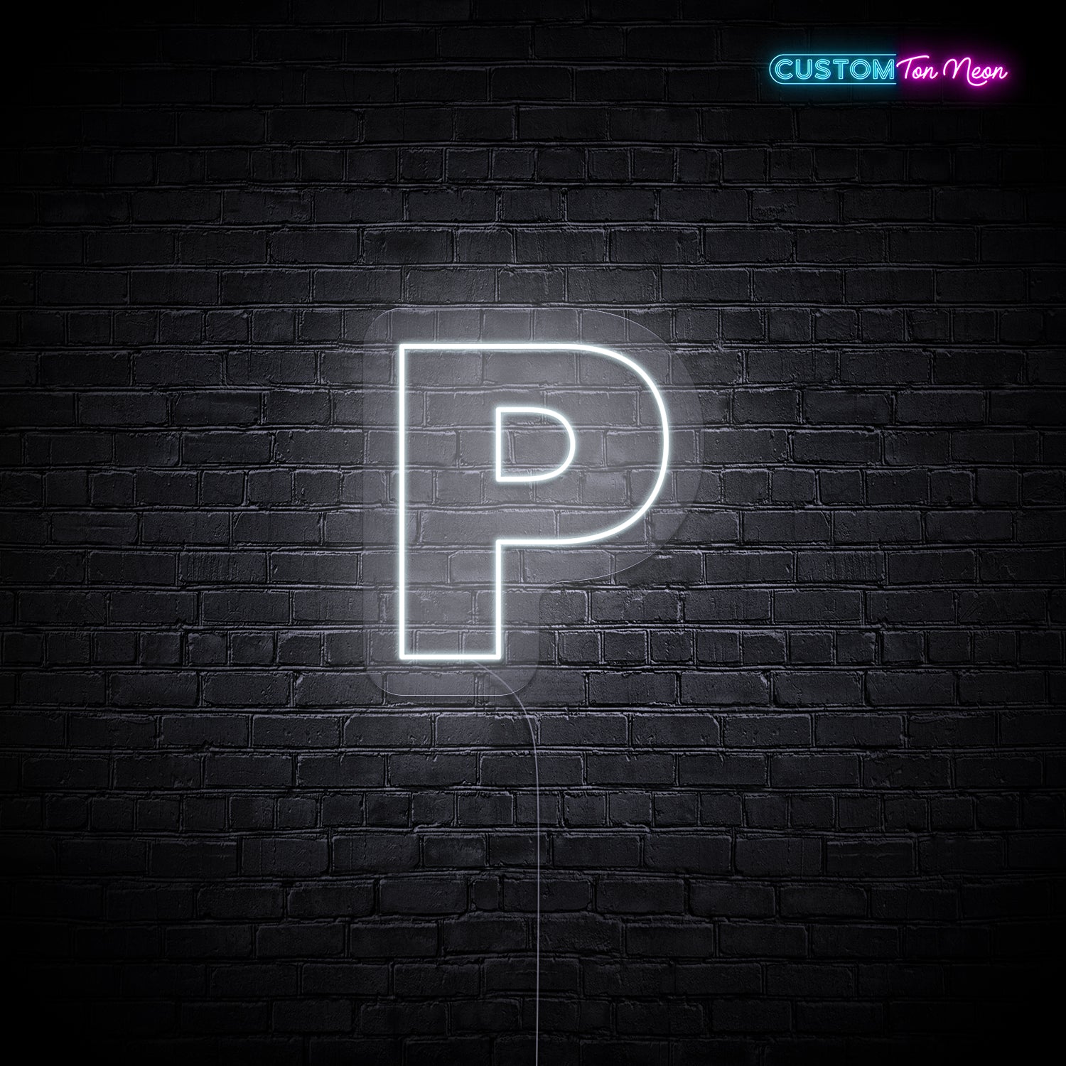 Enseigne néon Lettre P