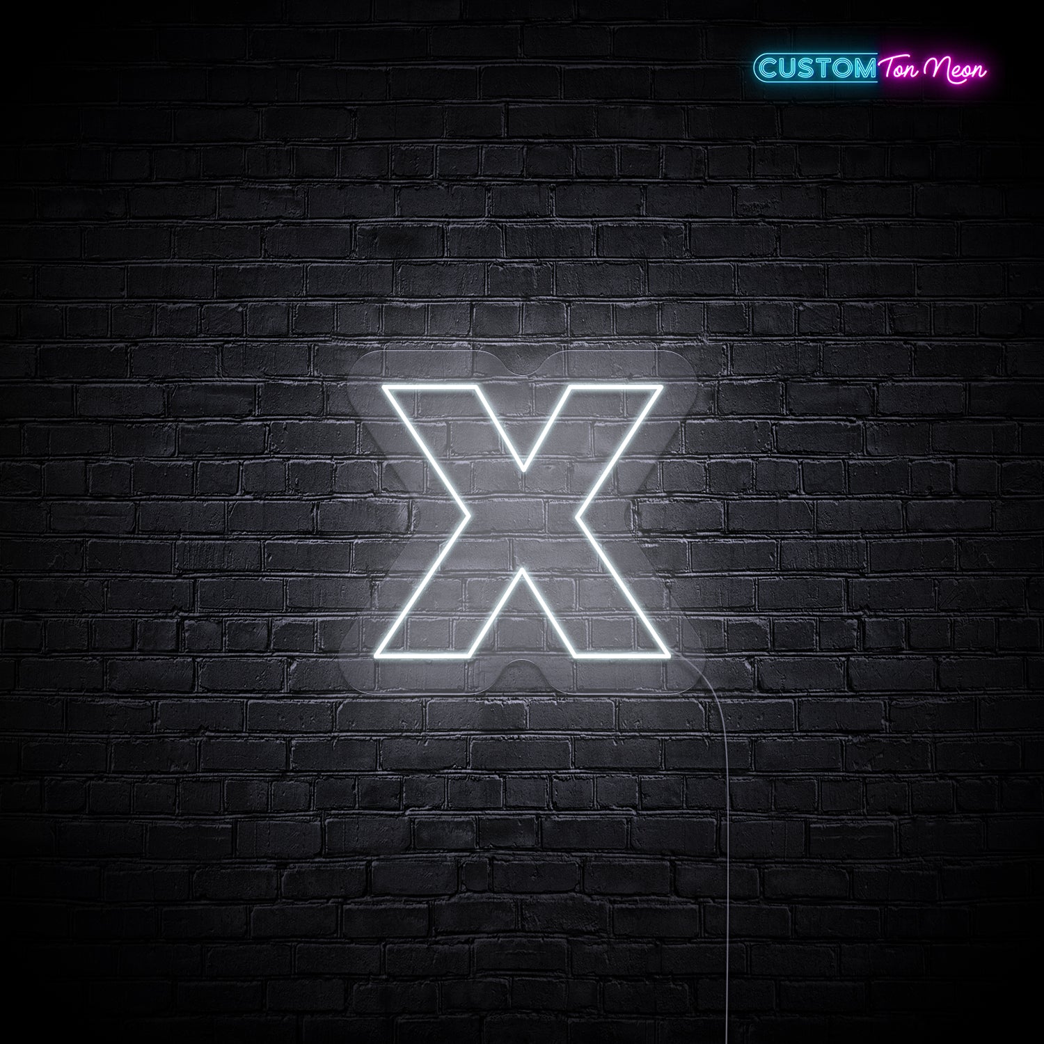 Enseigne néon Lettre X