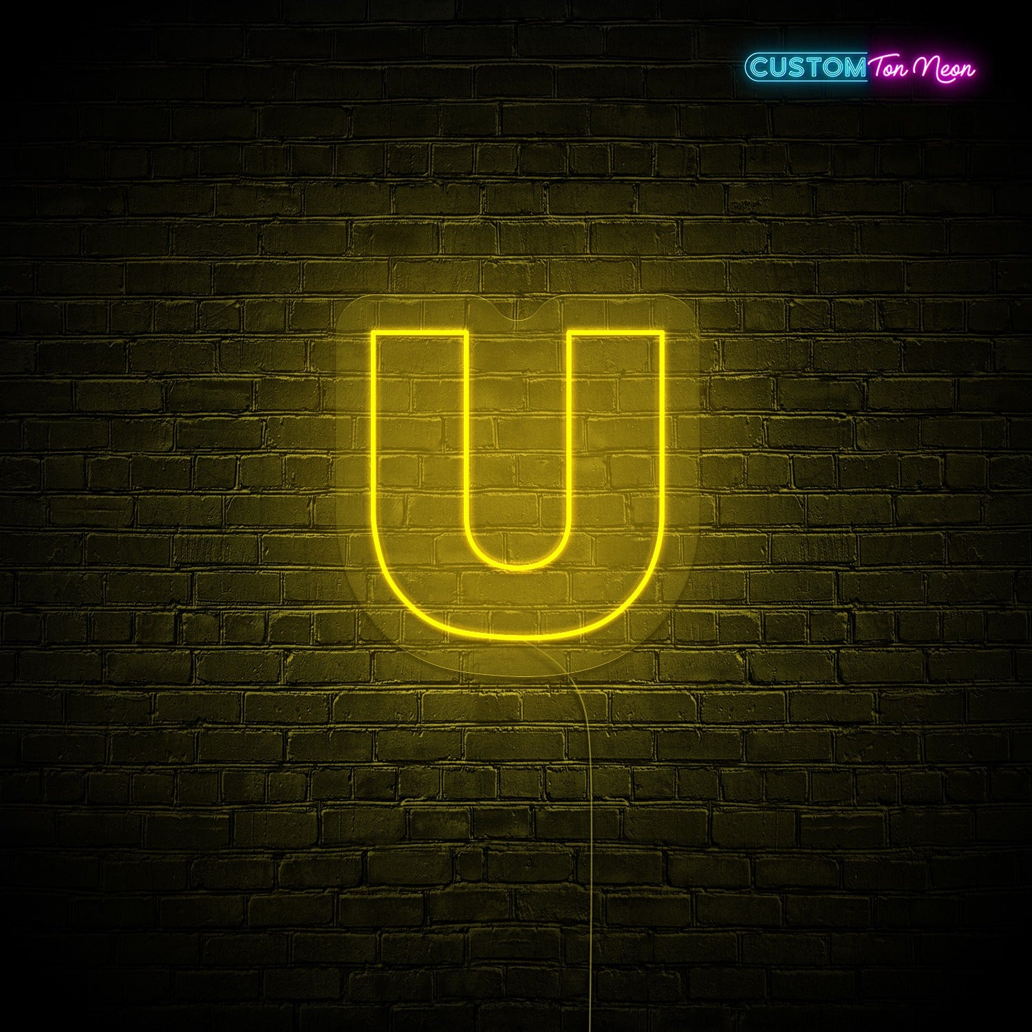 Enseigne néon Lettre U
