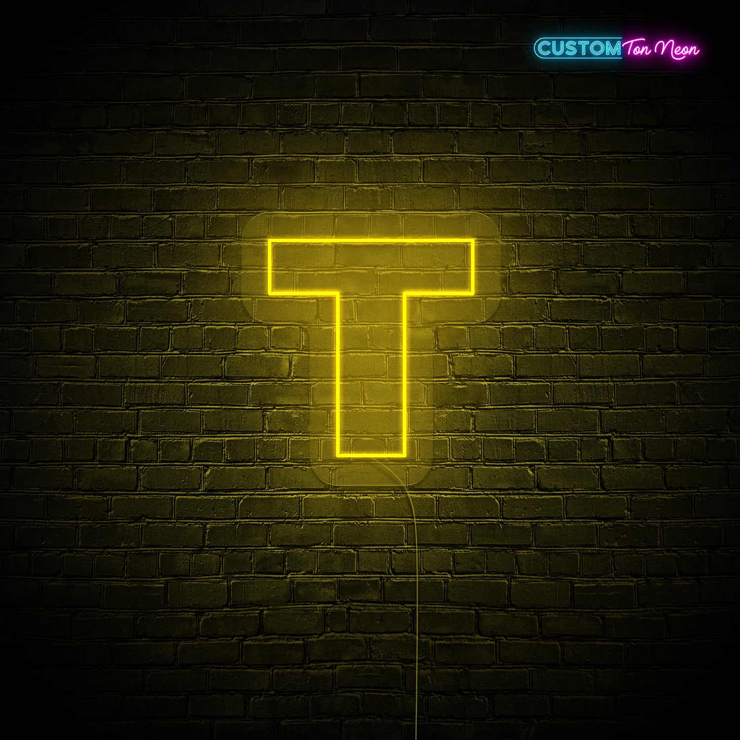 Enseigne néon Lettre T