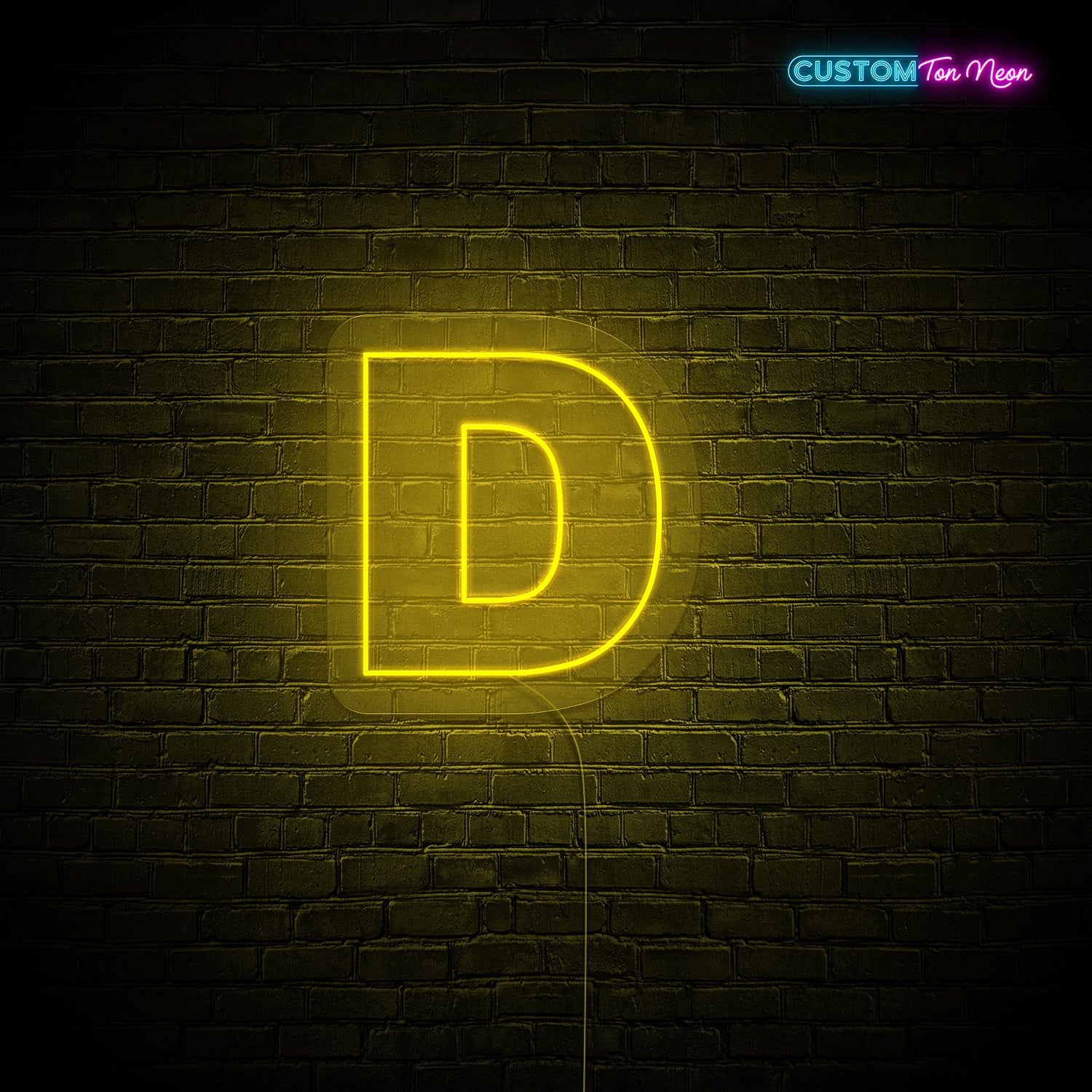 Enseigne néon Lettre D