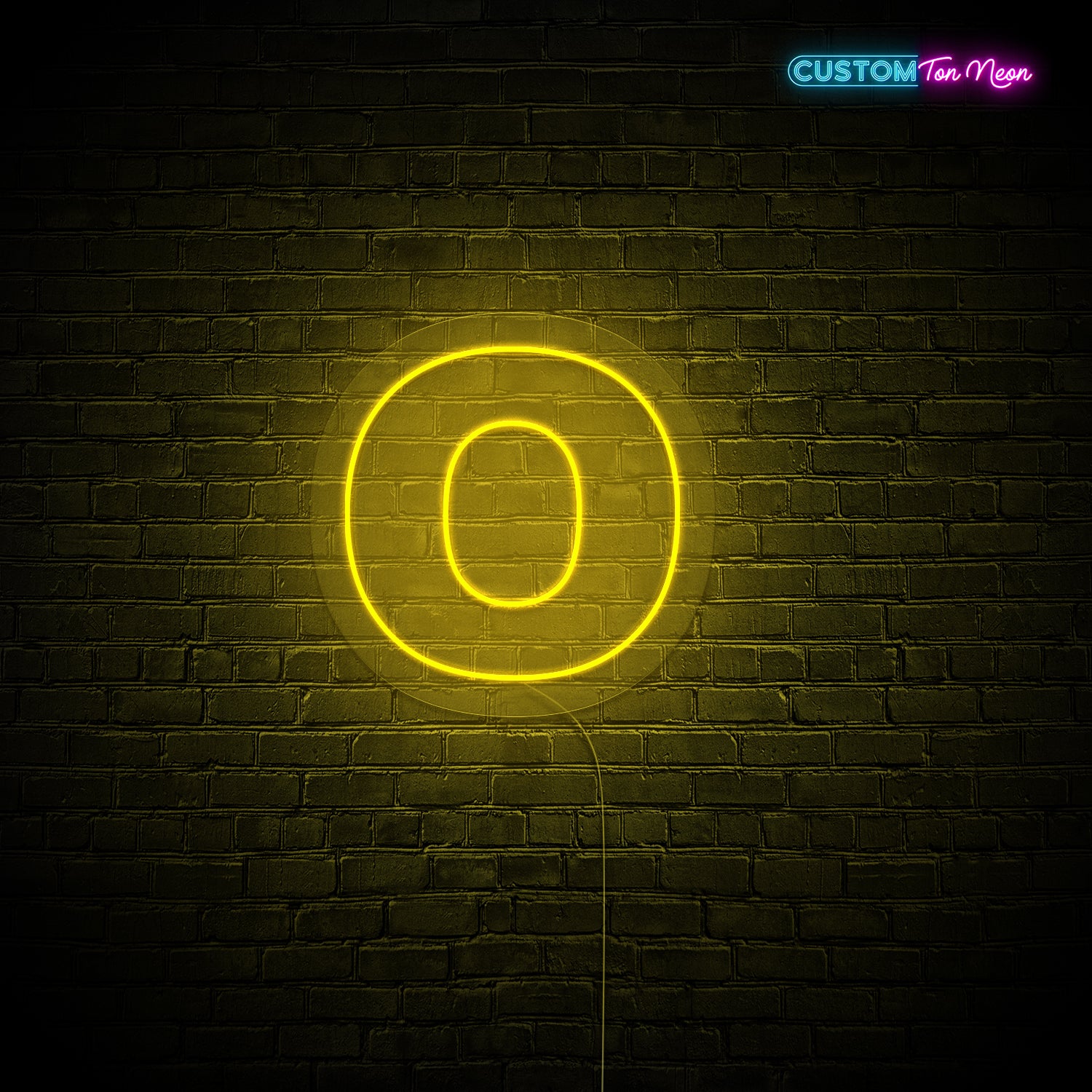 Enseigne néon Lettre O