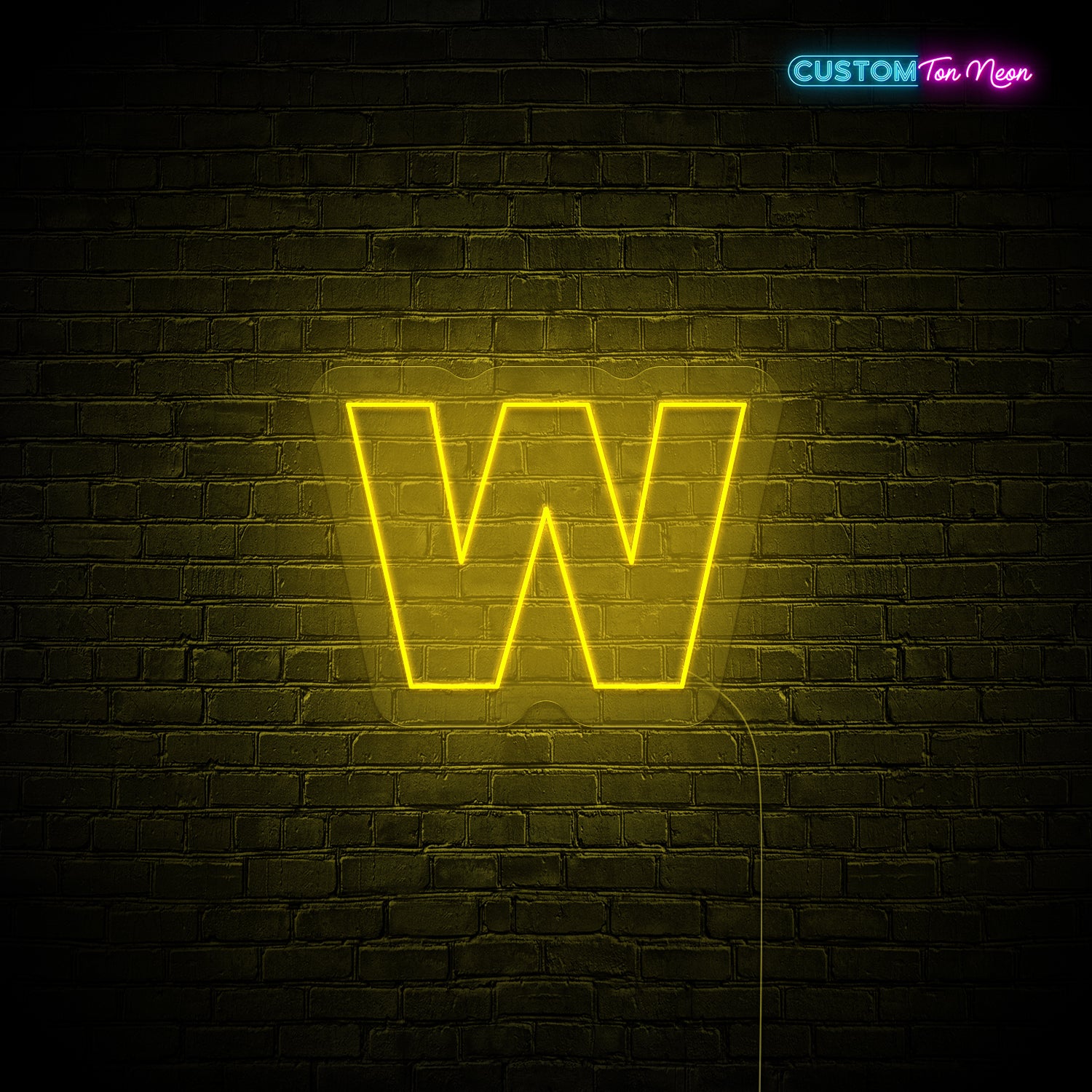 Enseigne néon Lettre W