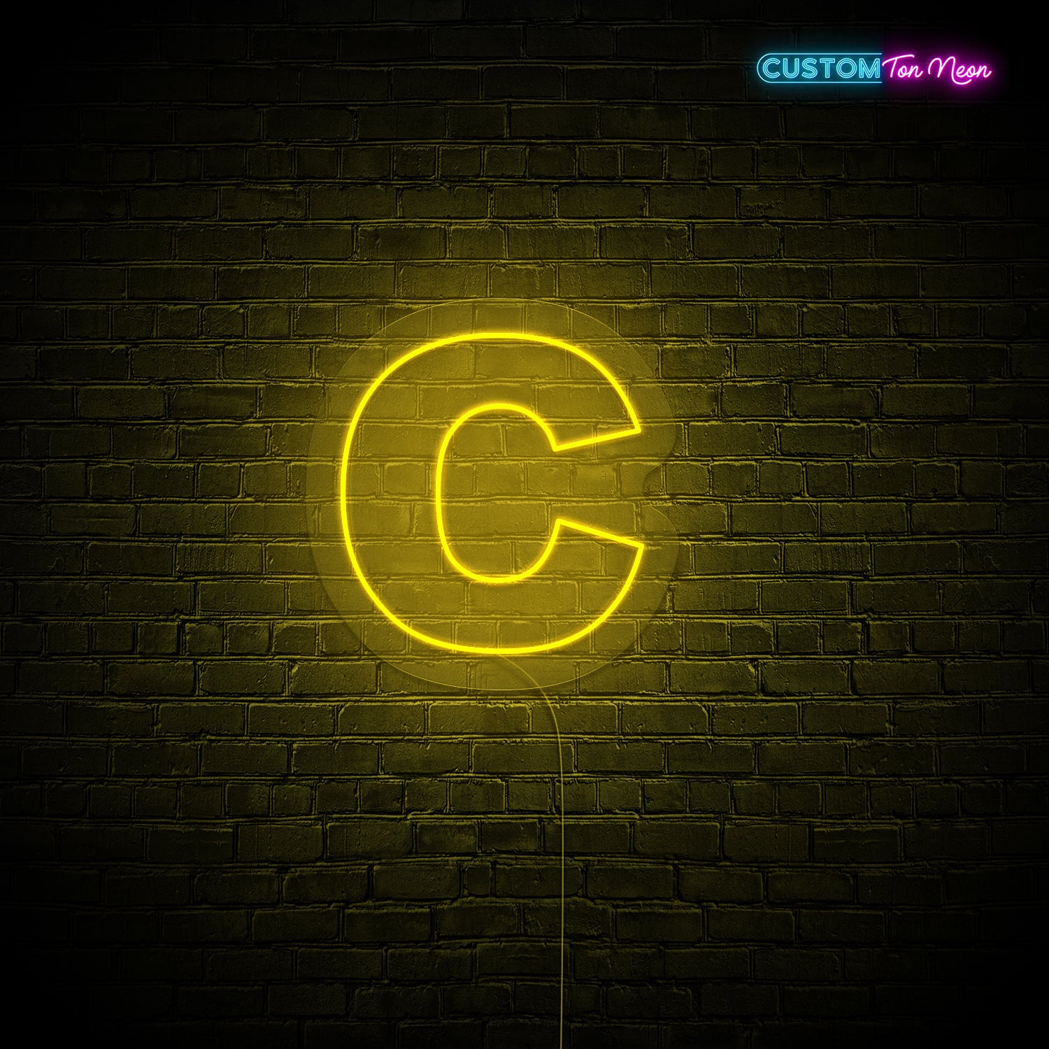 Enseigne néon Lettre C