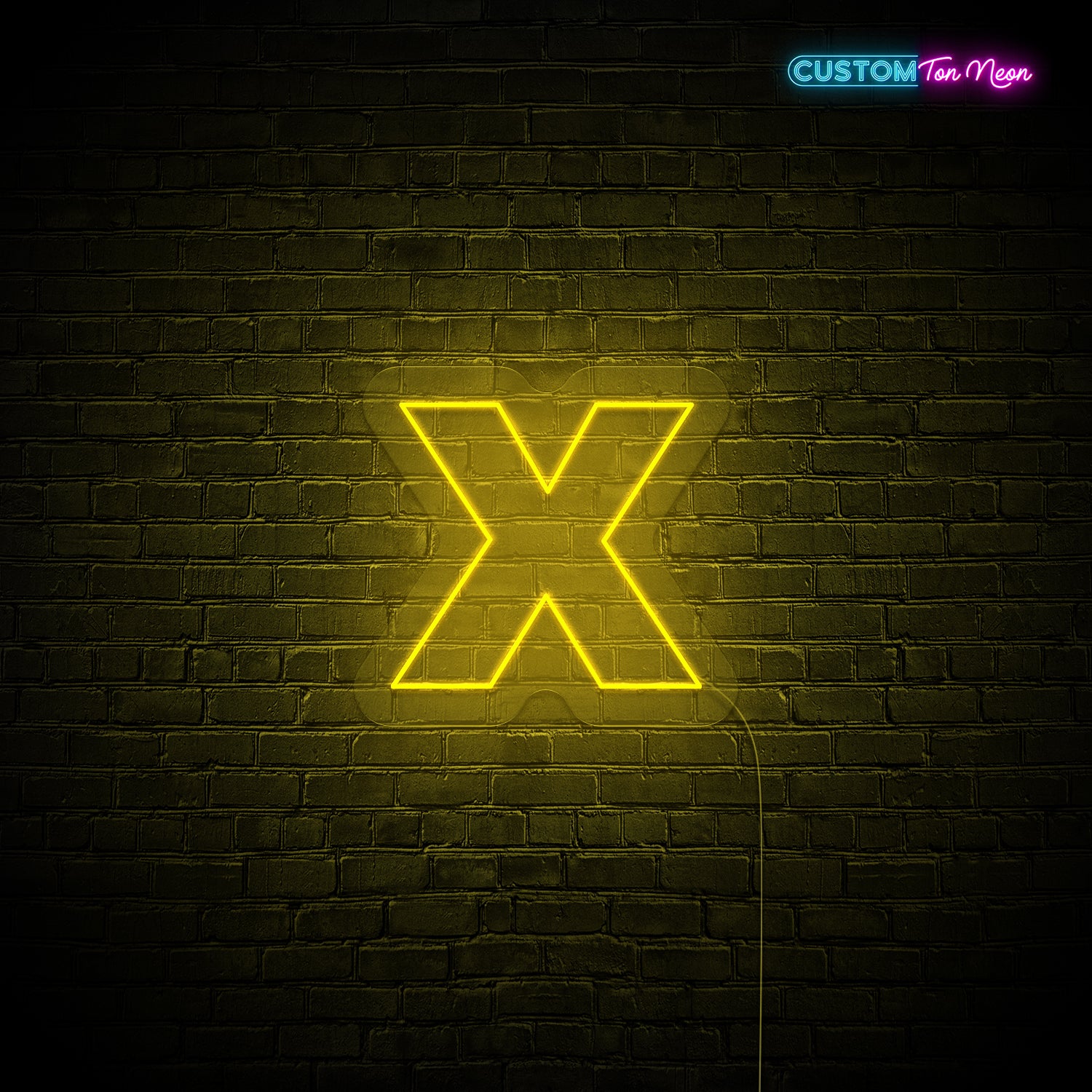Enseigne néon Lettre X