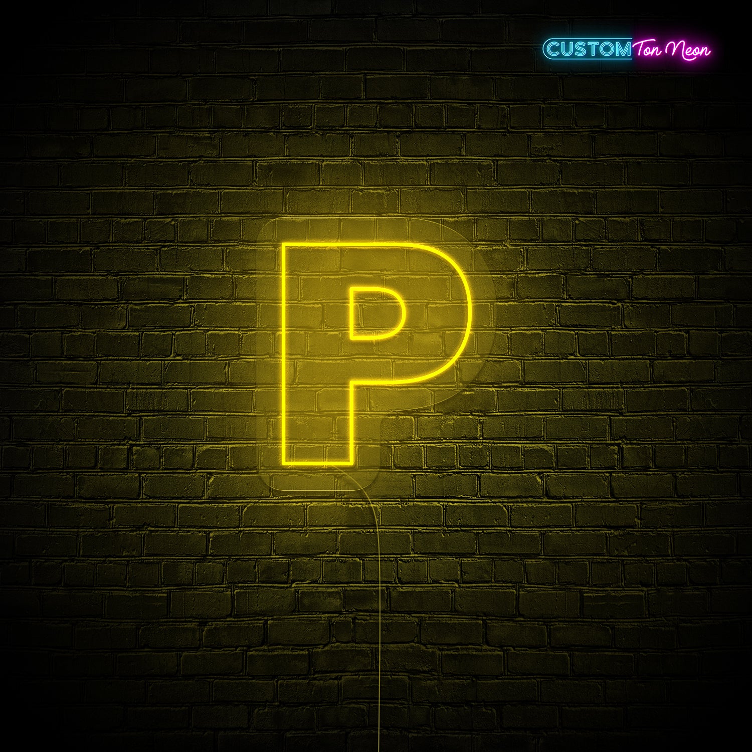 Enseigne néon Lettre P