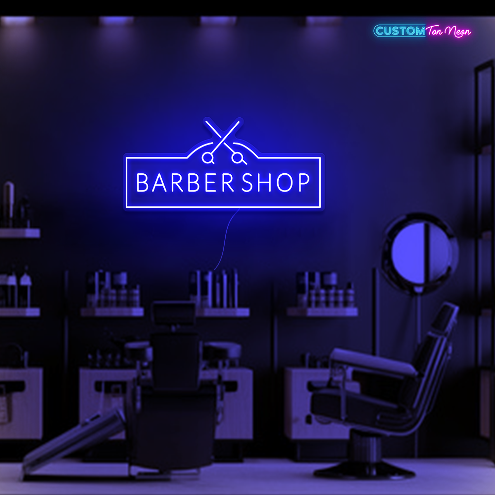 Enseigne néon Barber shop