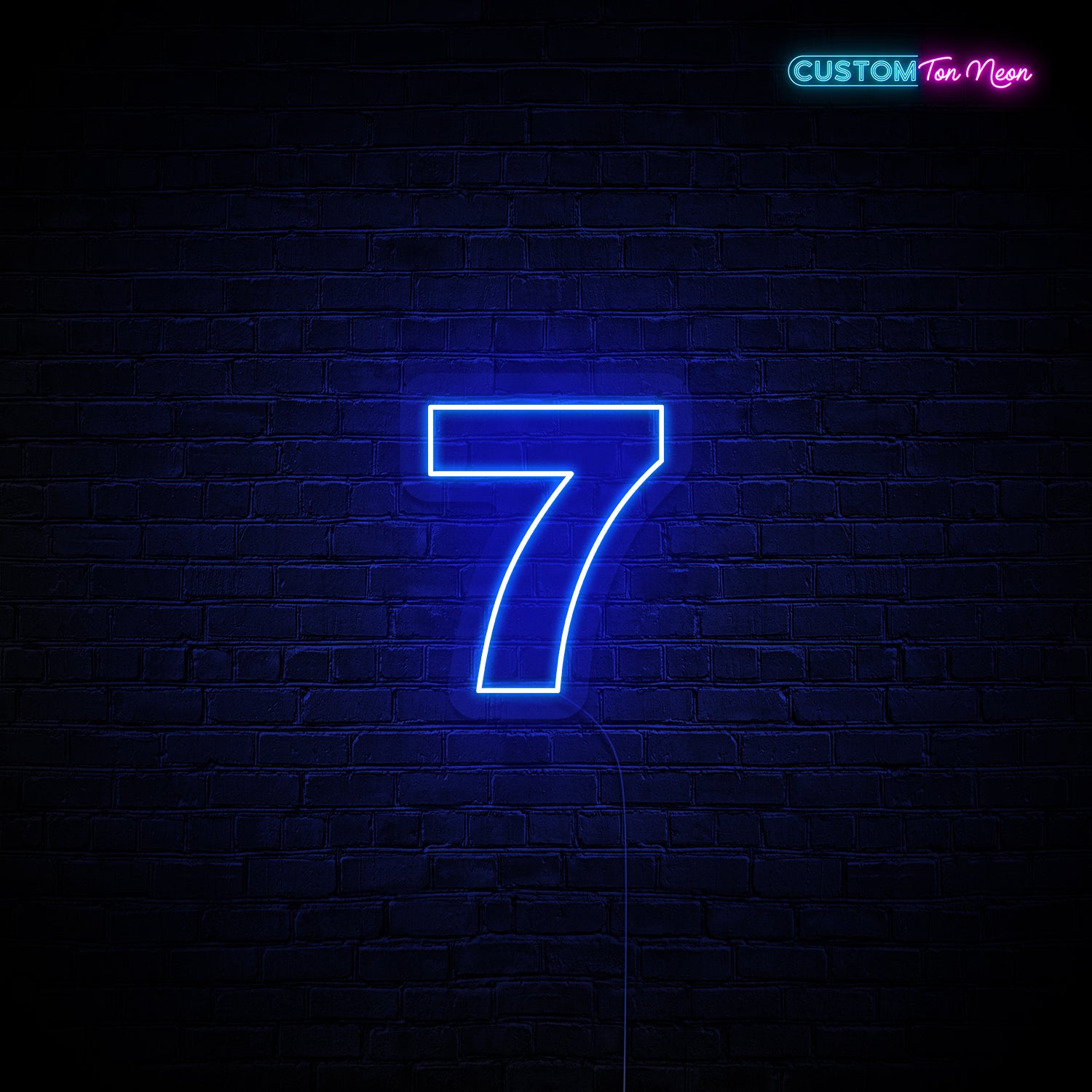 Enseigne néon chiffre 7