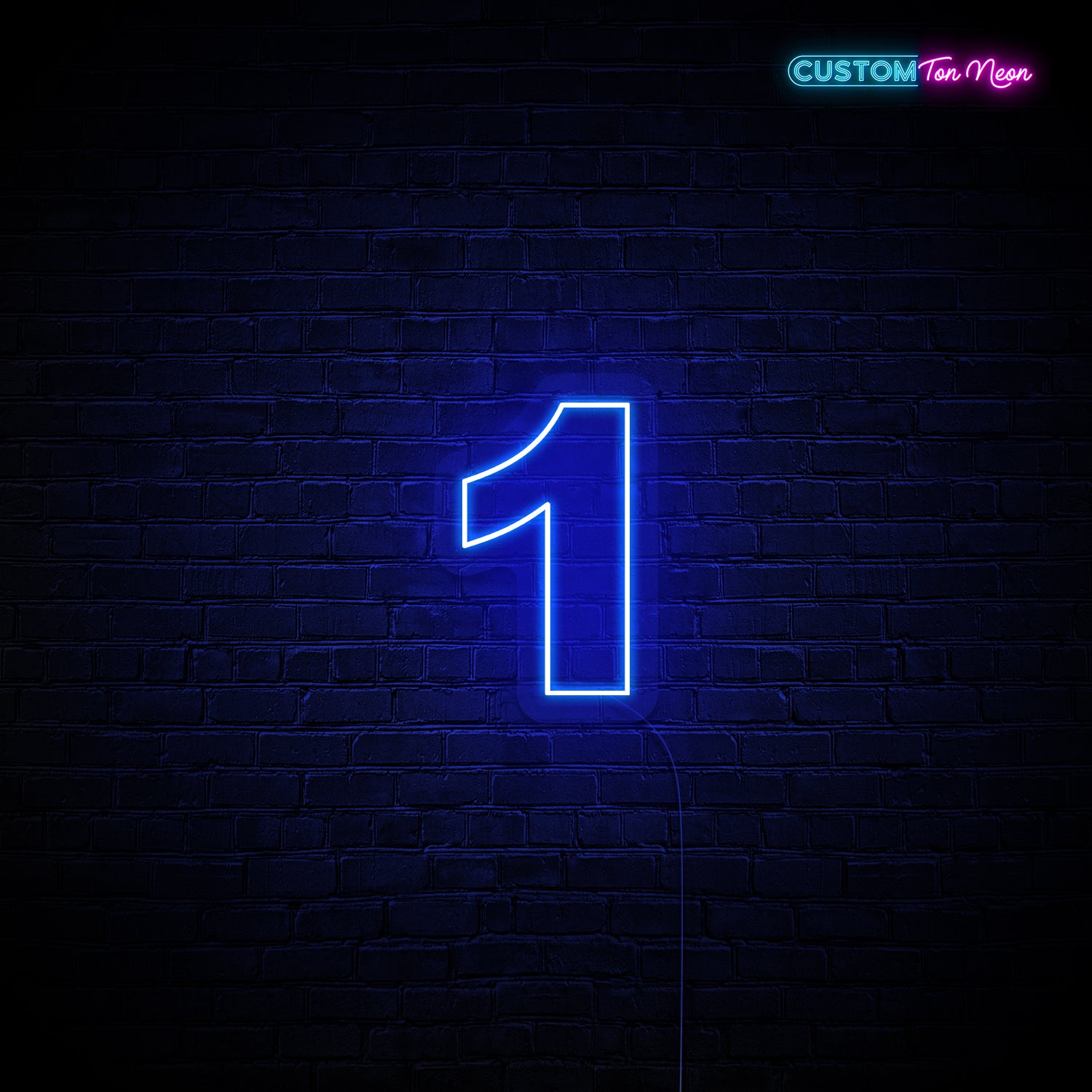 Enseigne néon chiffre 1