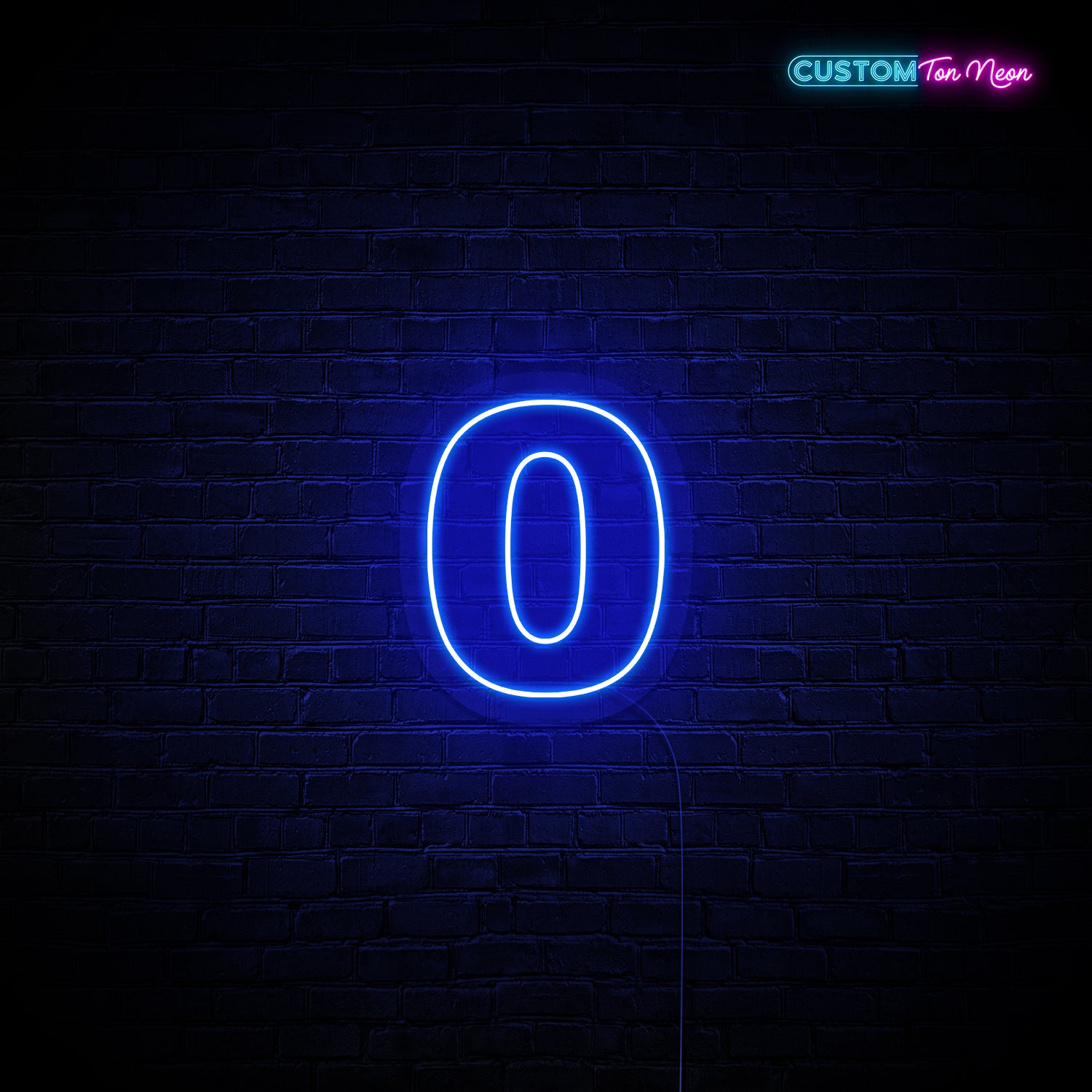 Enseigne néon chiffre 0