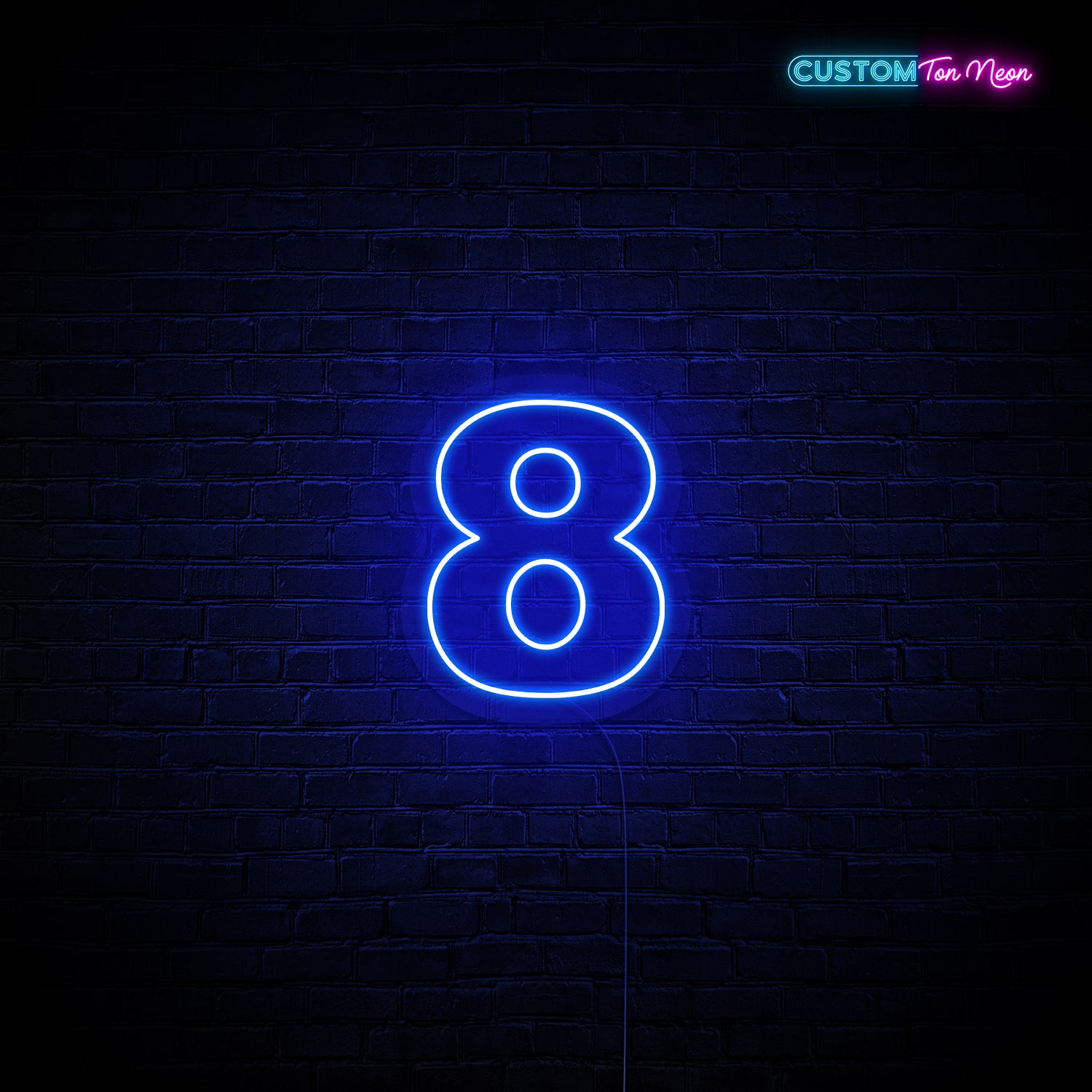 Enseigne néon chiffre 8