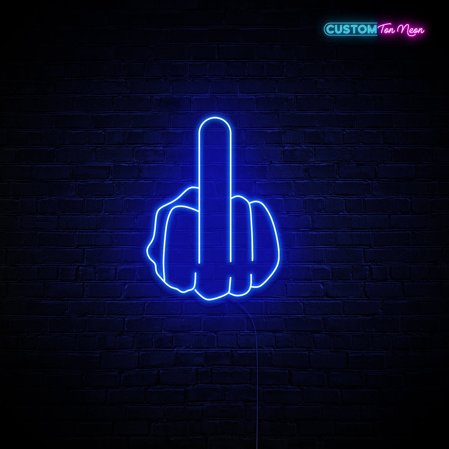Enseigne néon doigt d'honneur