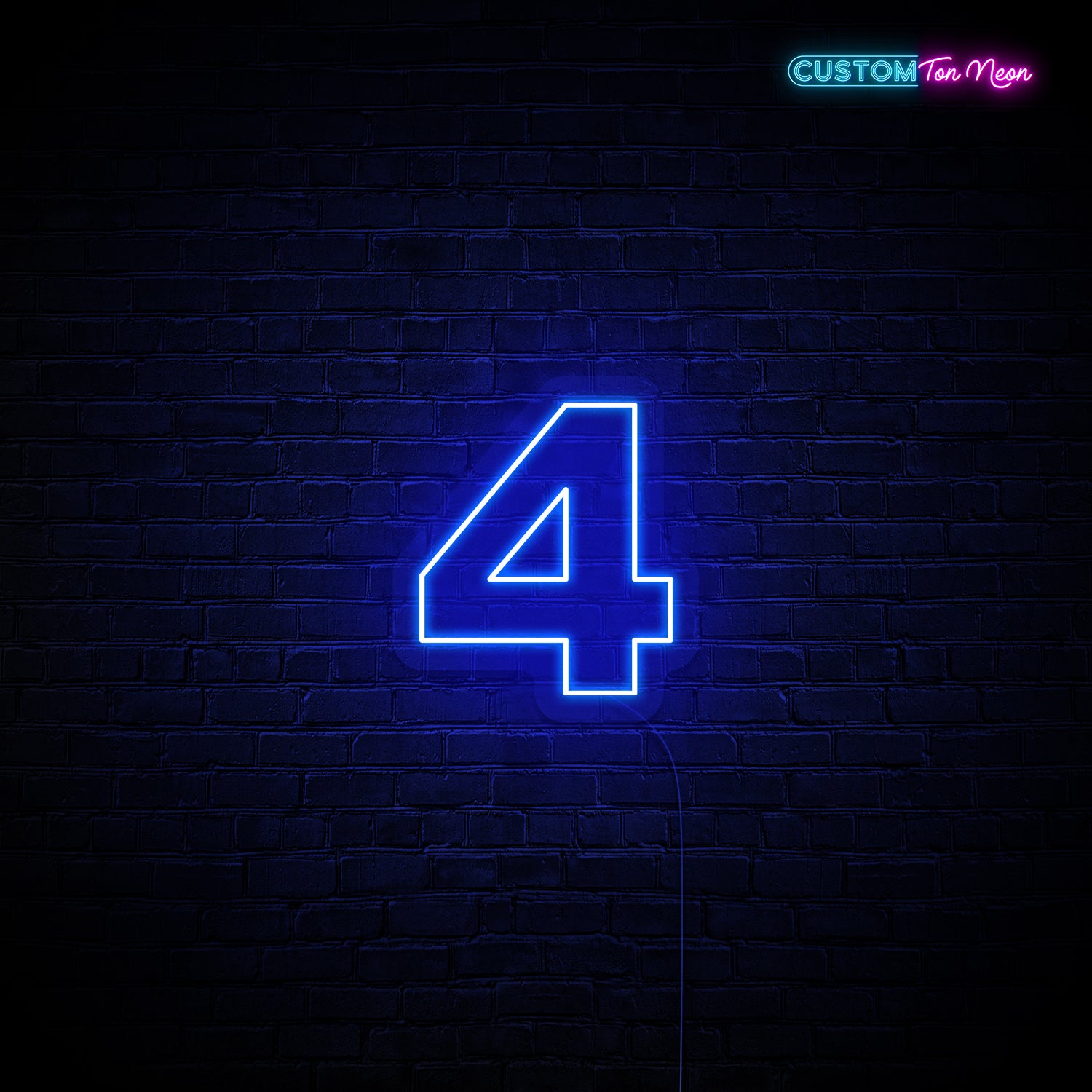 Enseigne néon chiffre 4