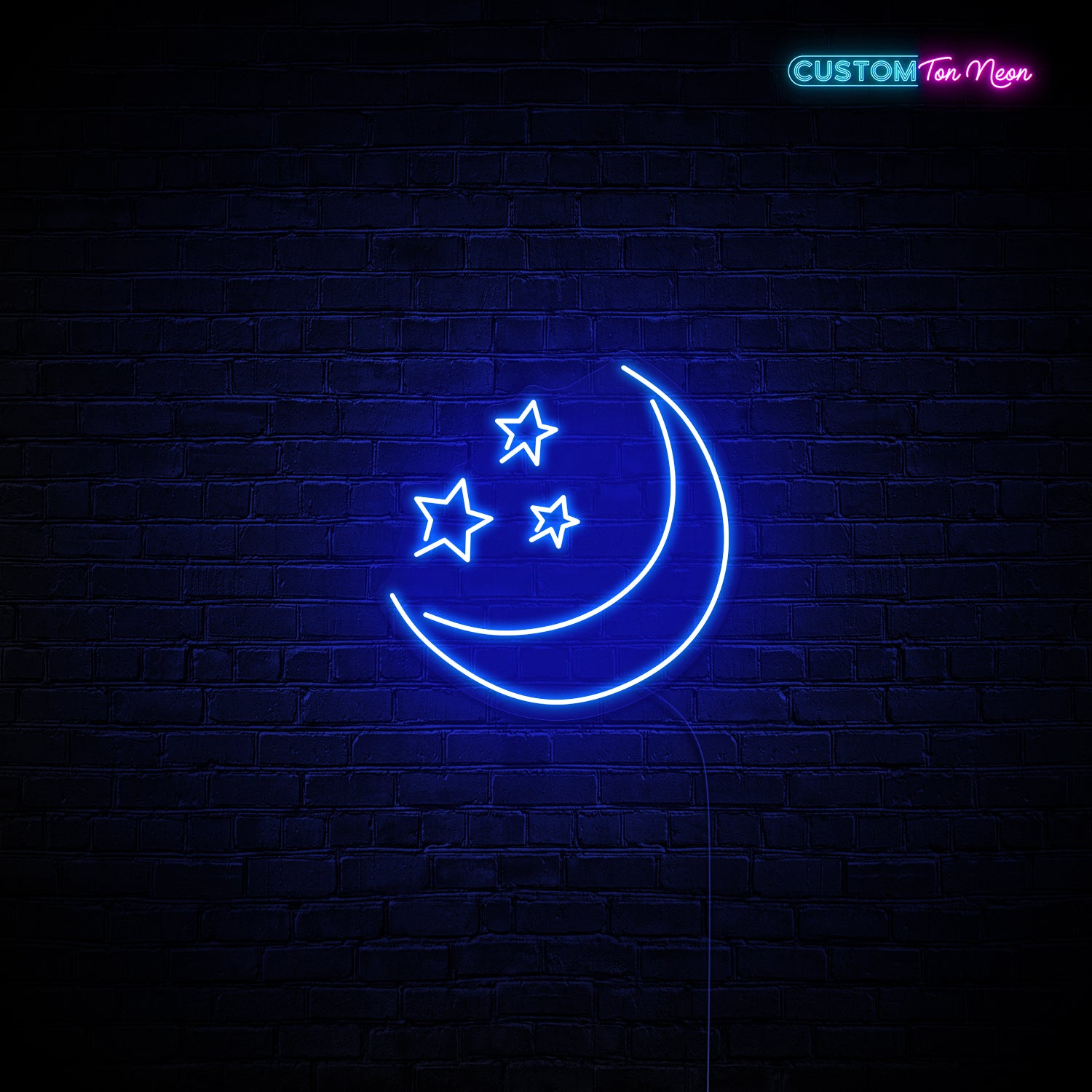 Enseigne néon Moon and star