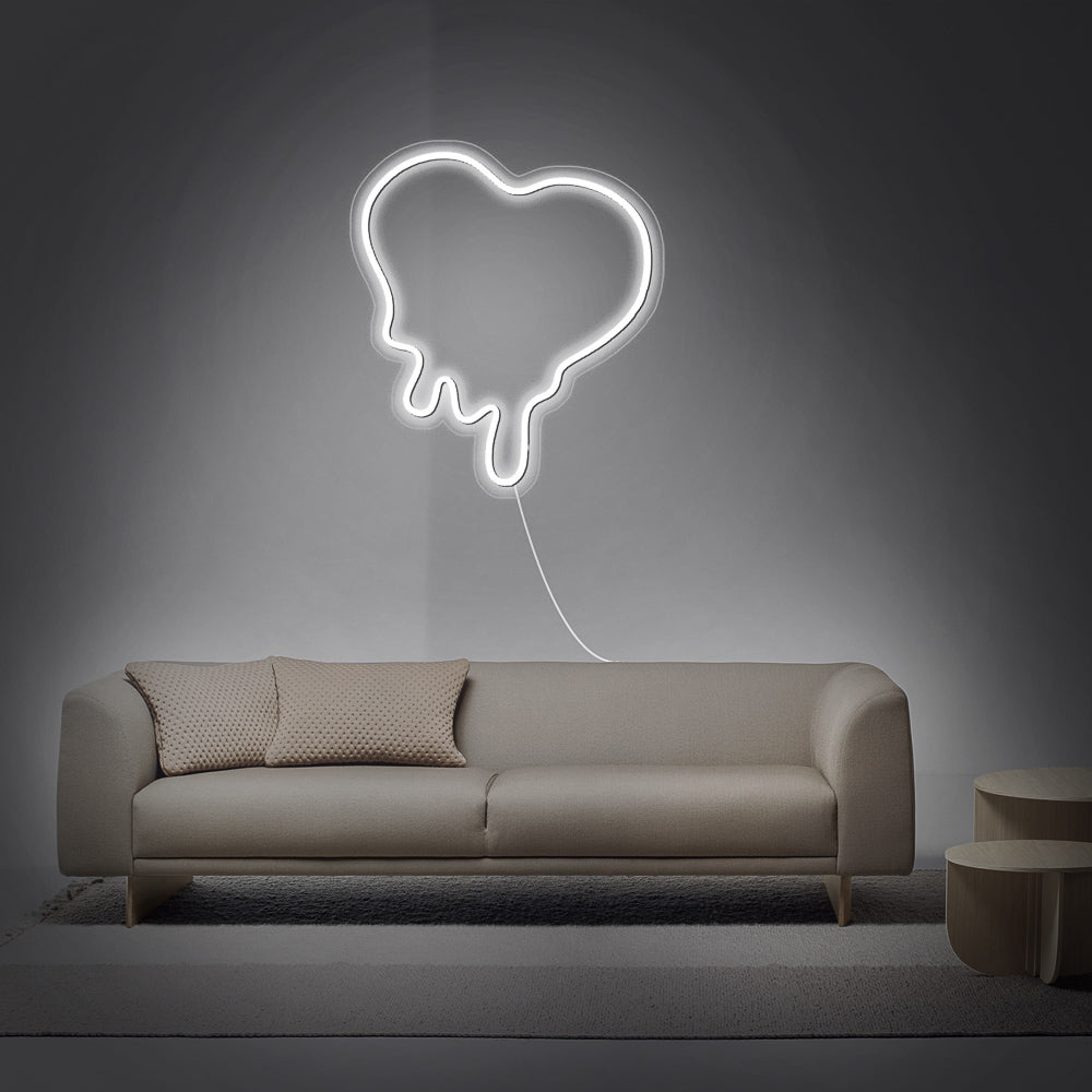 Enseigne néon Dripping heart