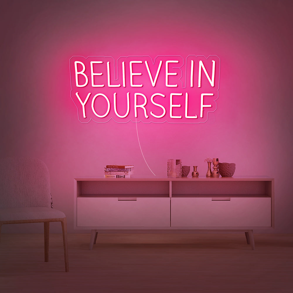 Enseigne néon Believe in yourself