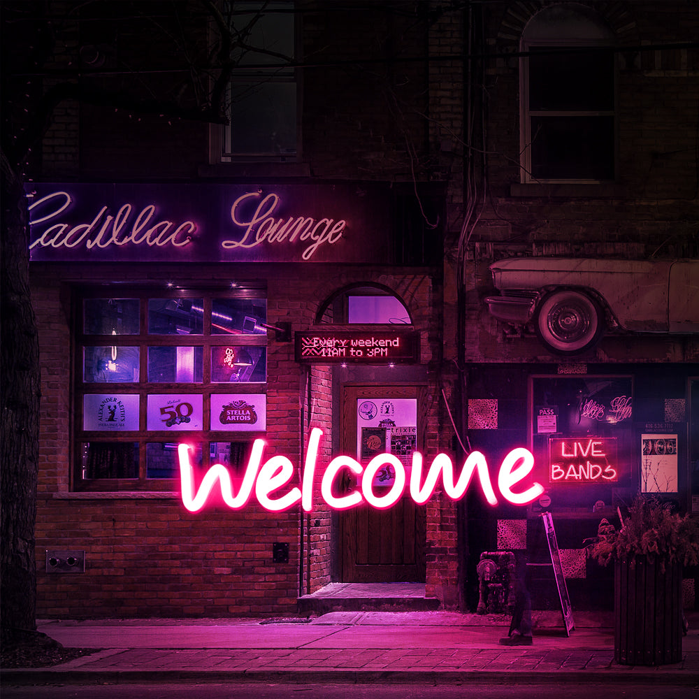 Enseigne néon welcome