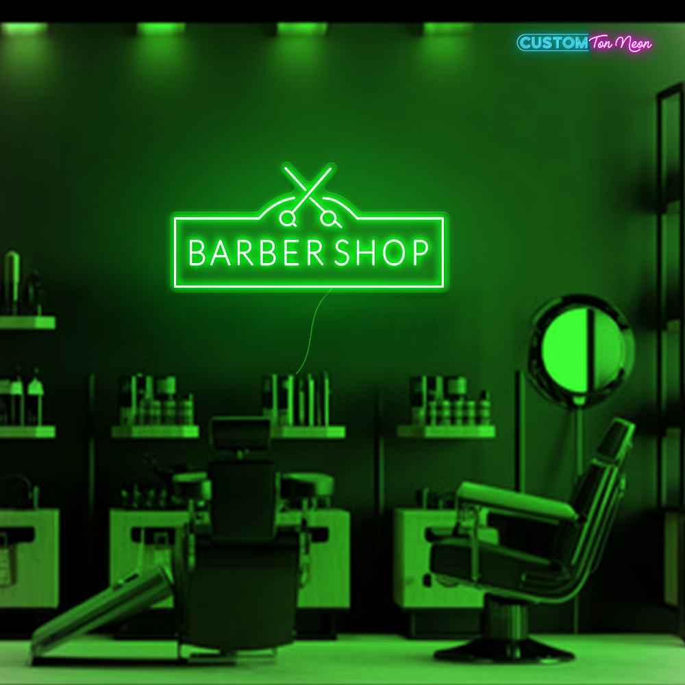 Enseigne néon Barber shop