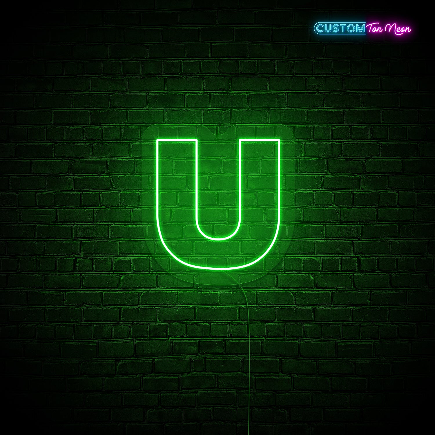 Enseigne néon Lettre U