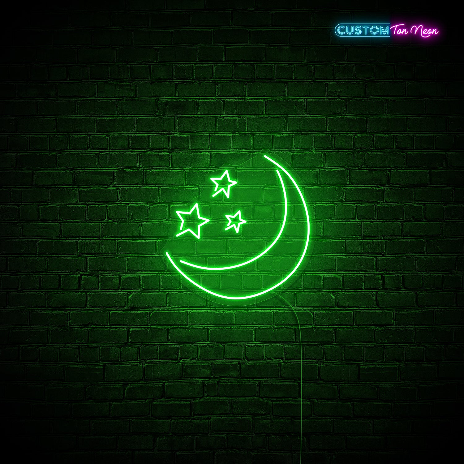 Enseigne néon Moon and star