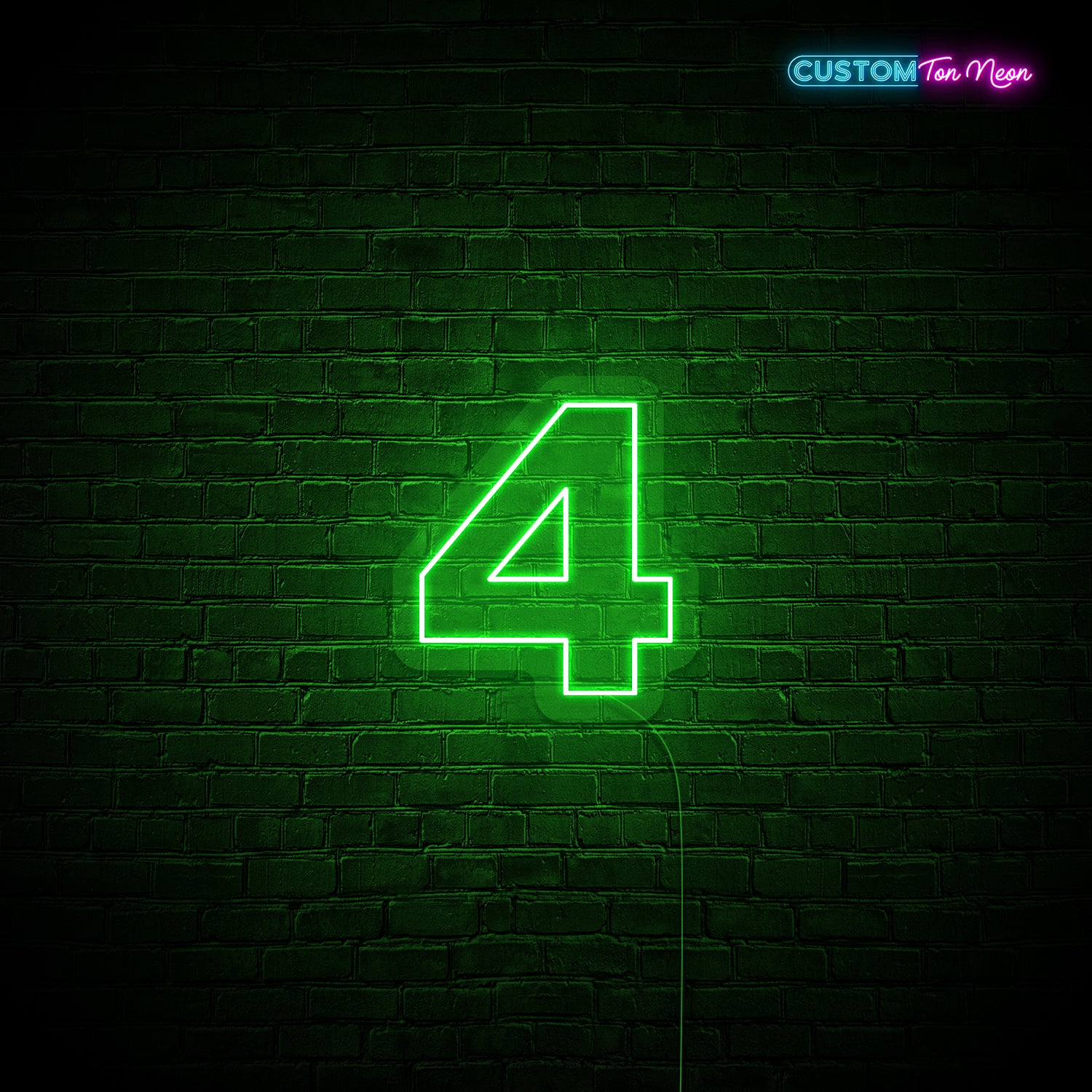 Enseigne néon chiffre 4