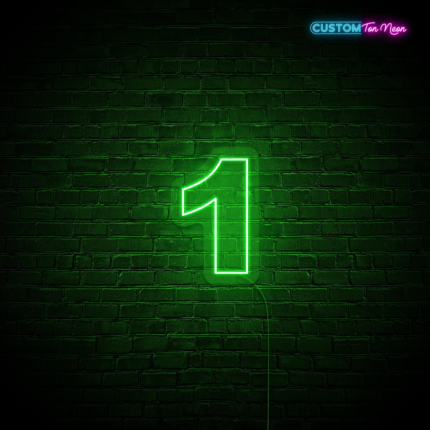 Enseigne néon chiffre 1