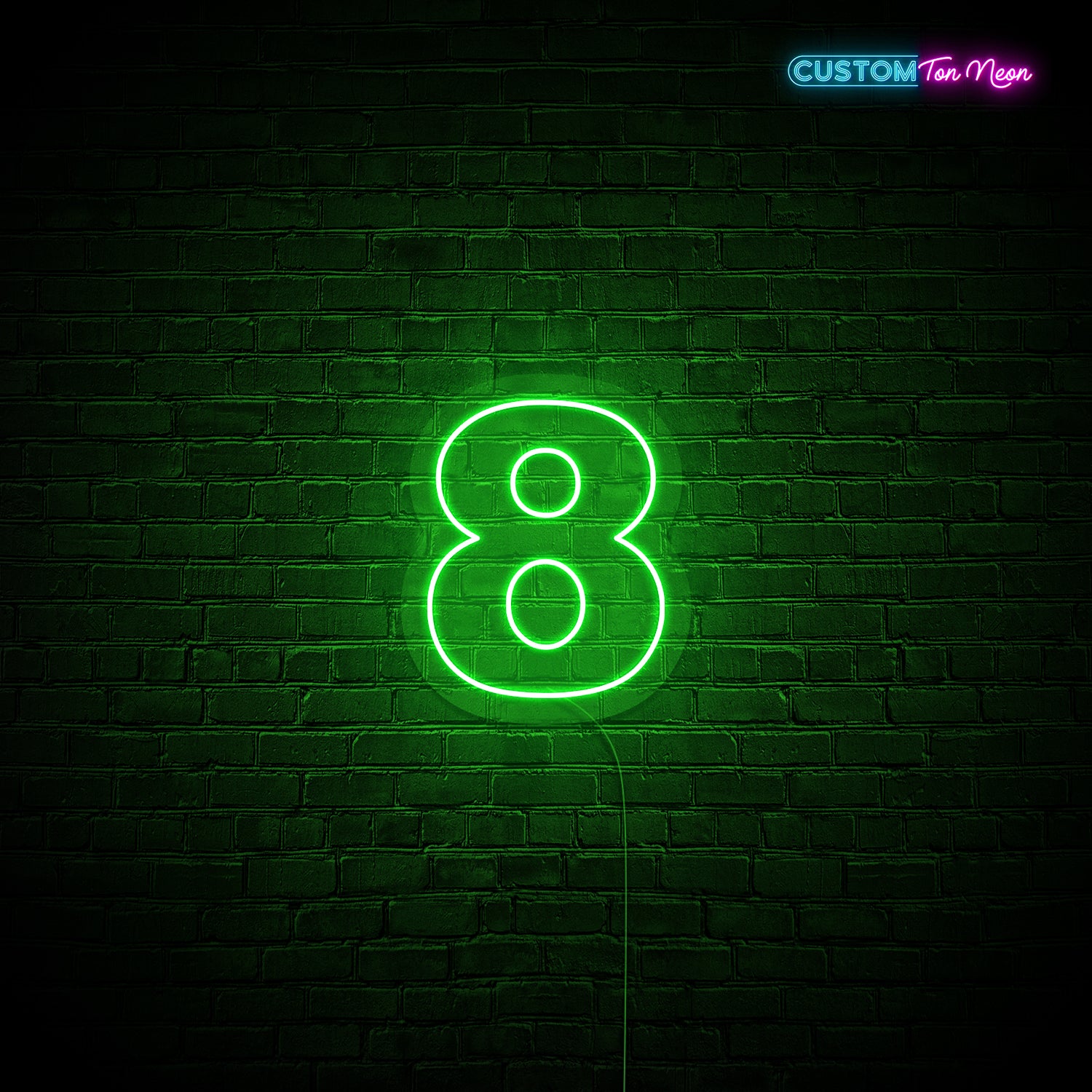 Enseigne néon chiffre 8