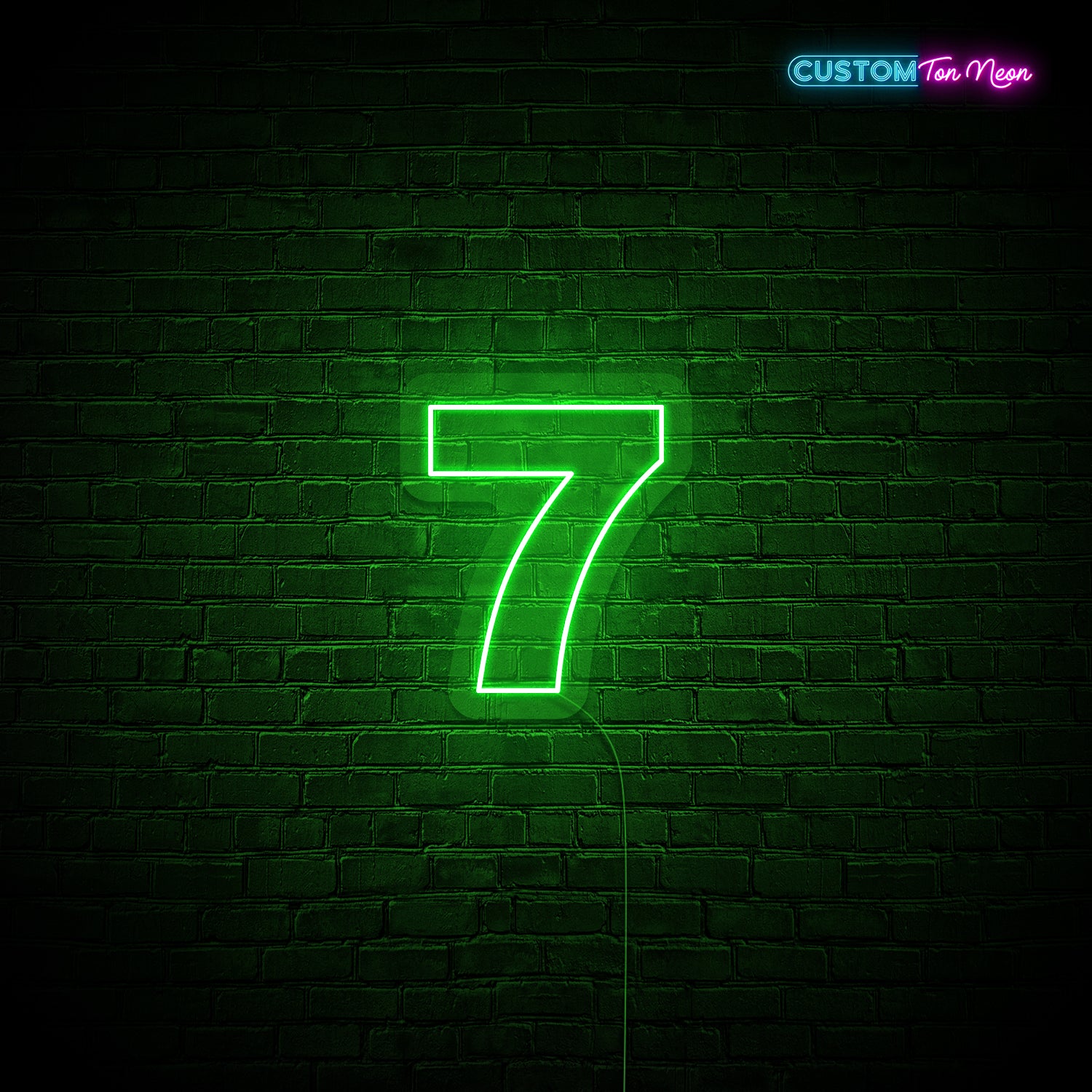 Enseigne néon chiffre 7
