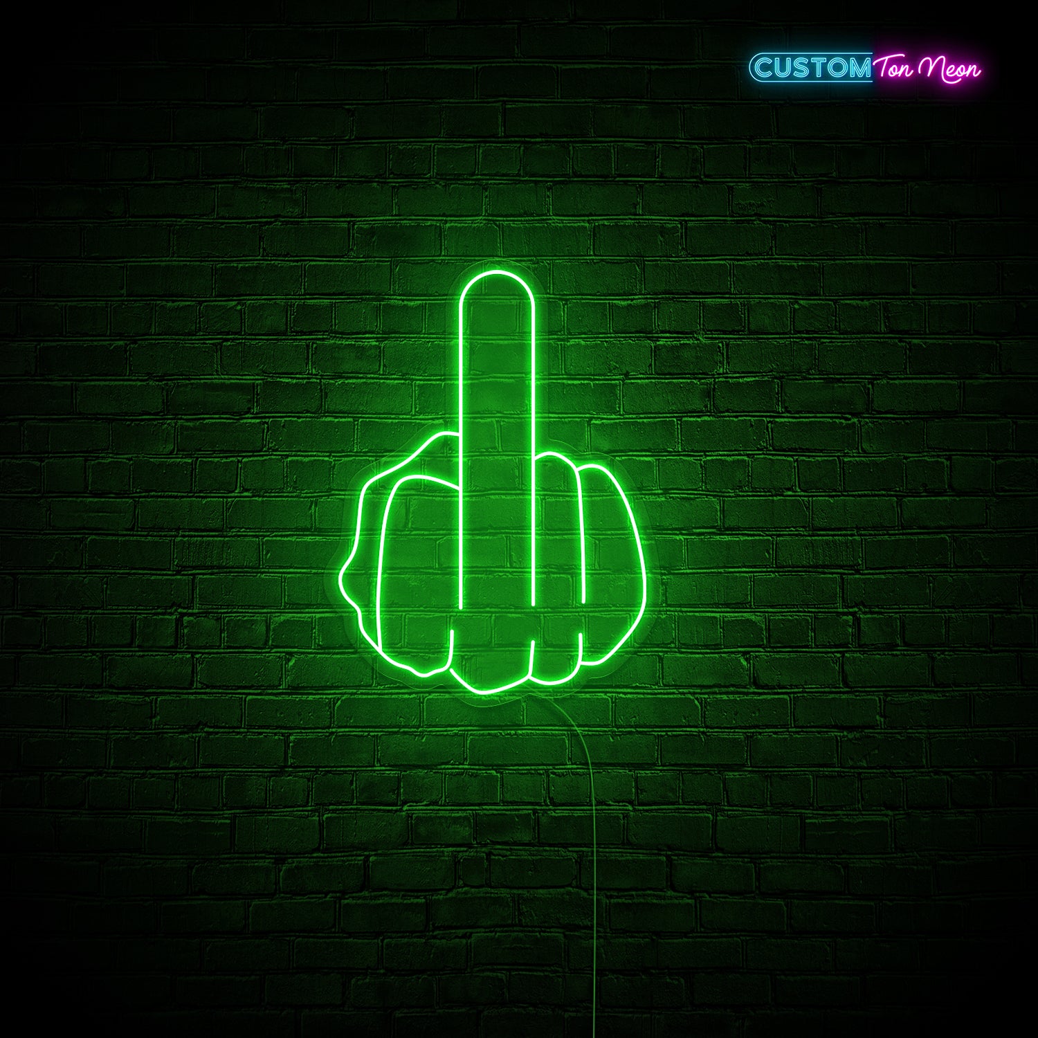 Enseigne néon doigt d'honneur