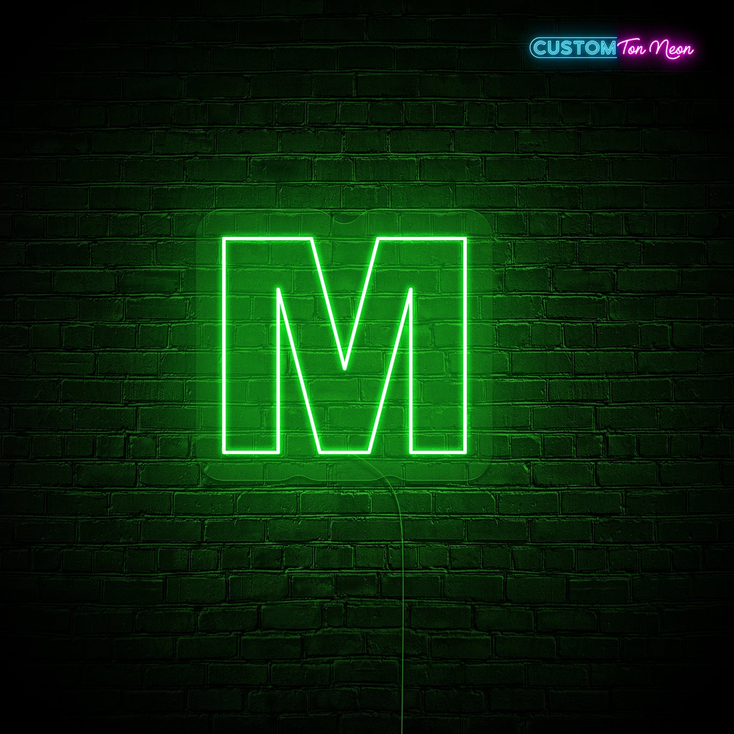 Enseigne néon Lettre M