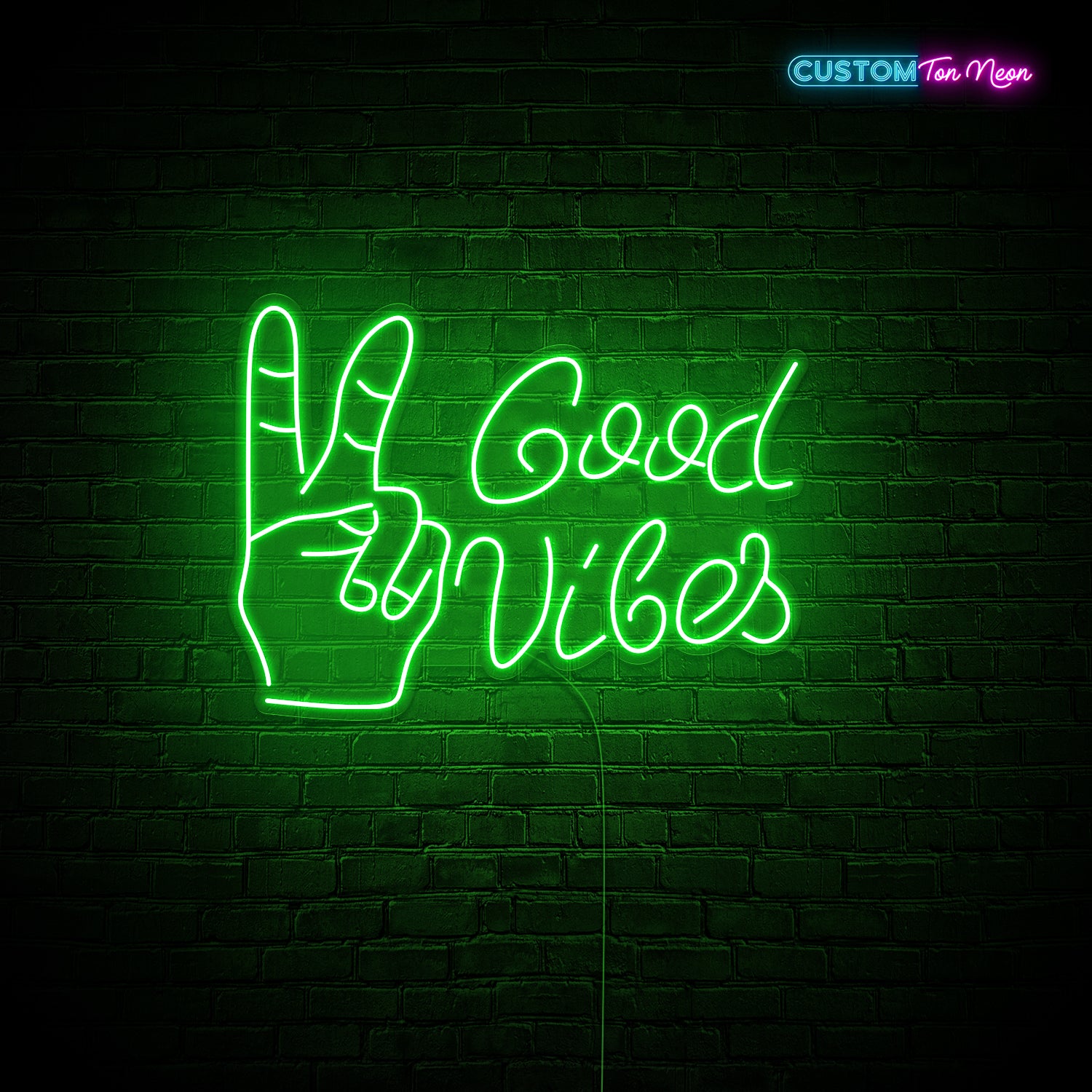 Enseigne néon good vibes