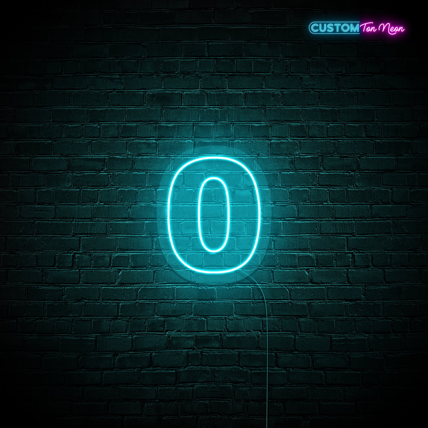 Enseigne néon chiffre 0