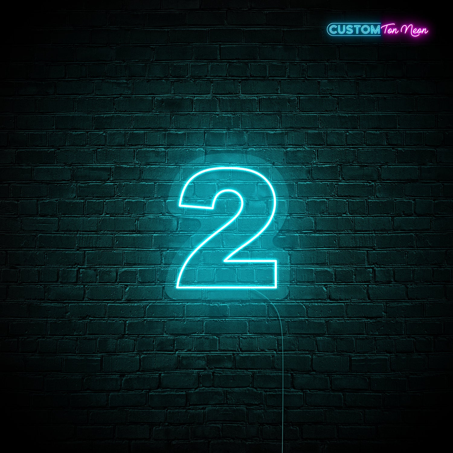 Enseigne néon chiffre 2