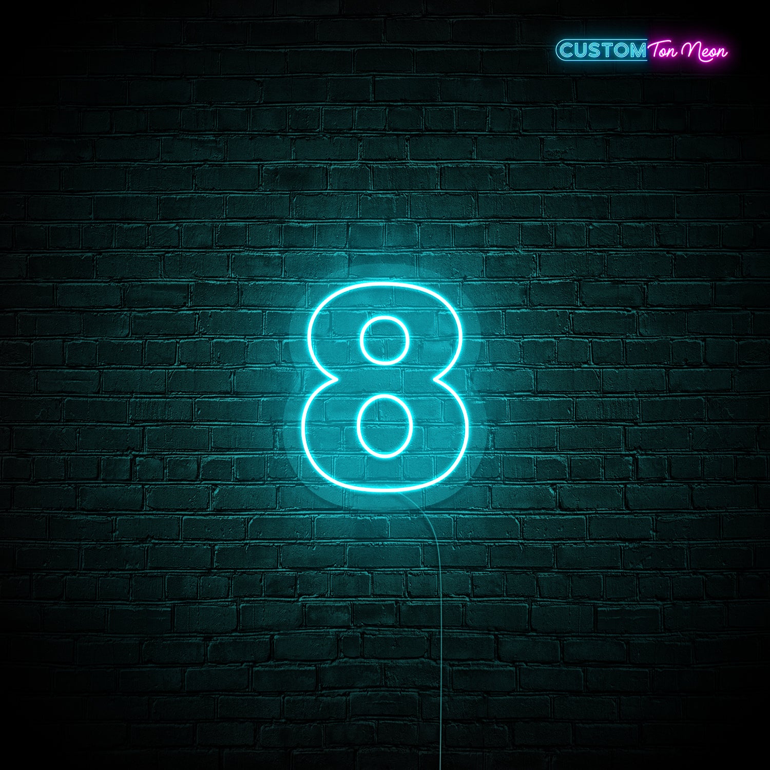 Enseigne néon chiffre 8