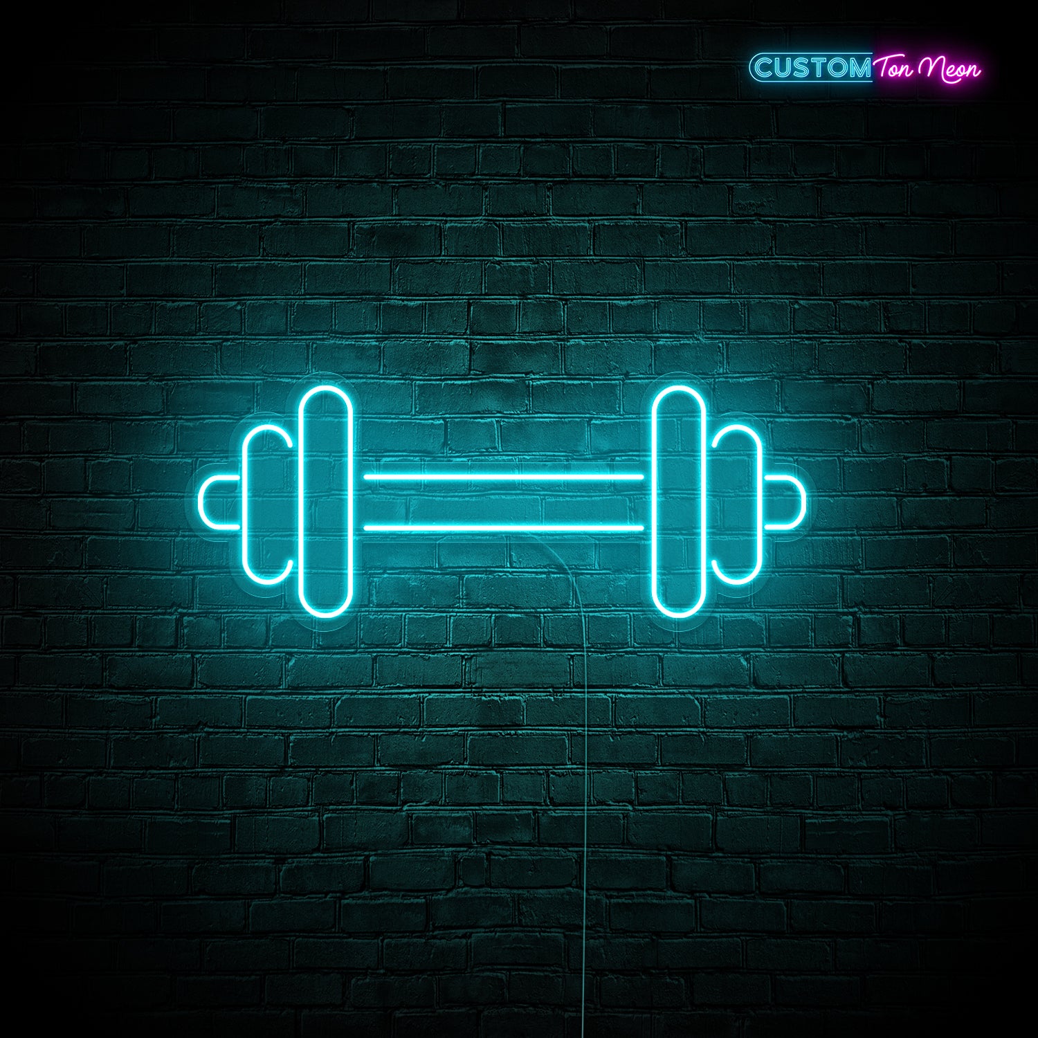 Enseigne néon haltères