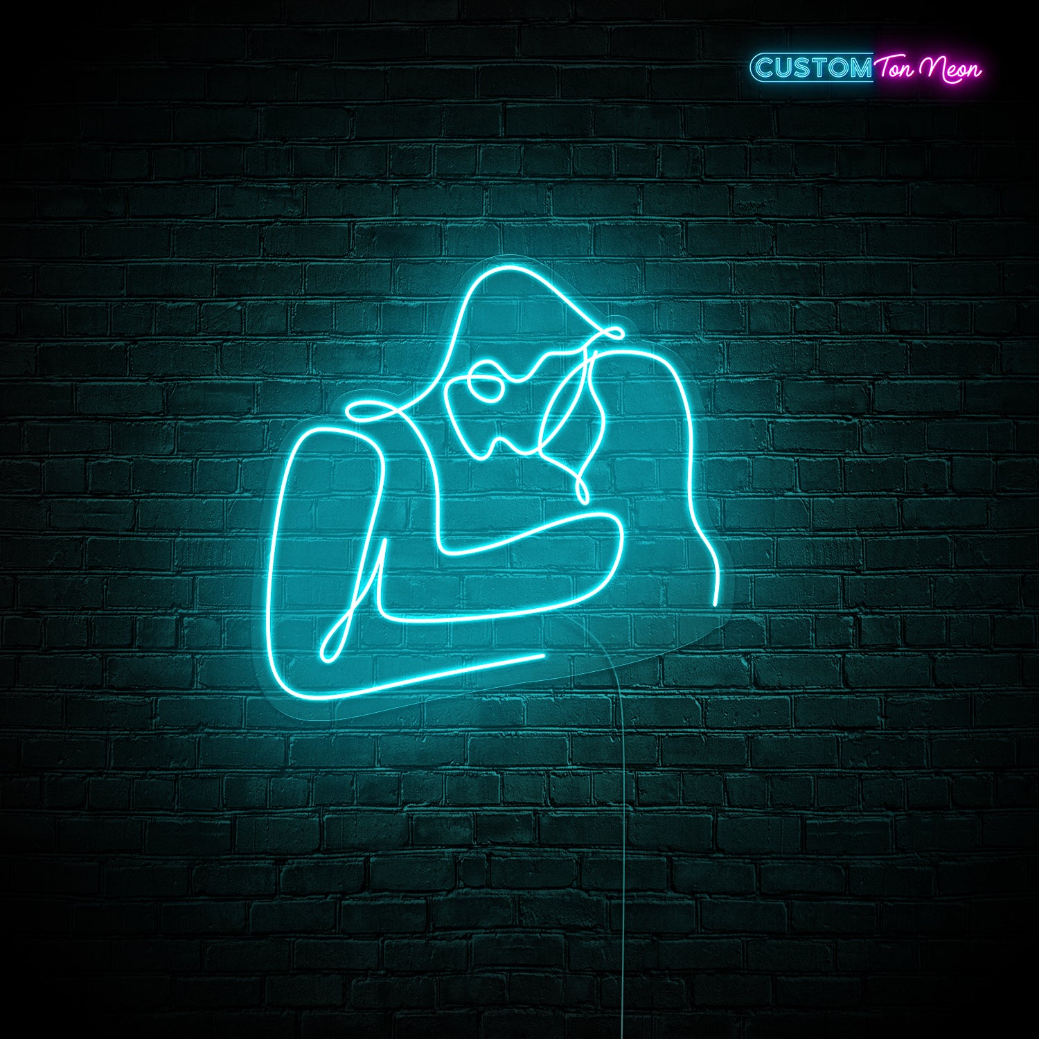 Enseigne néon couple amoureux