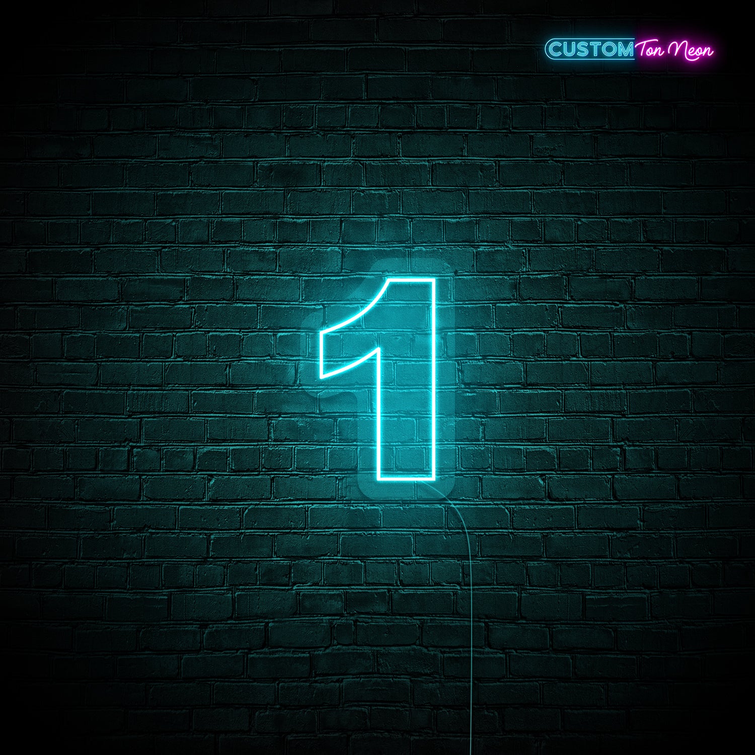 Enseigne néon chiffre 1