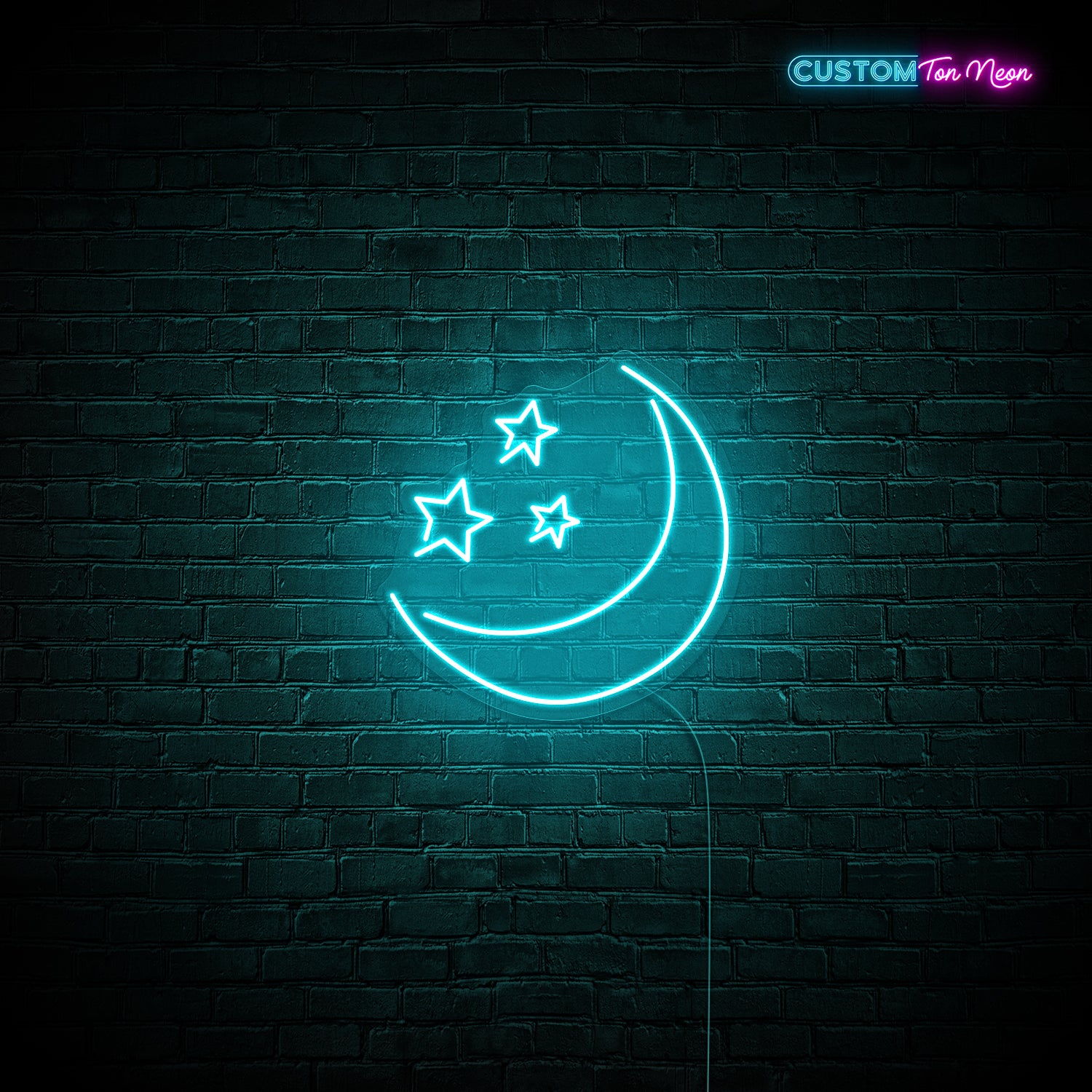 Enseigne néon Moon and star