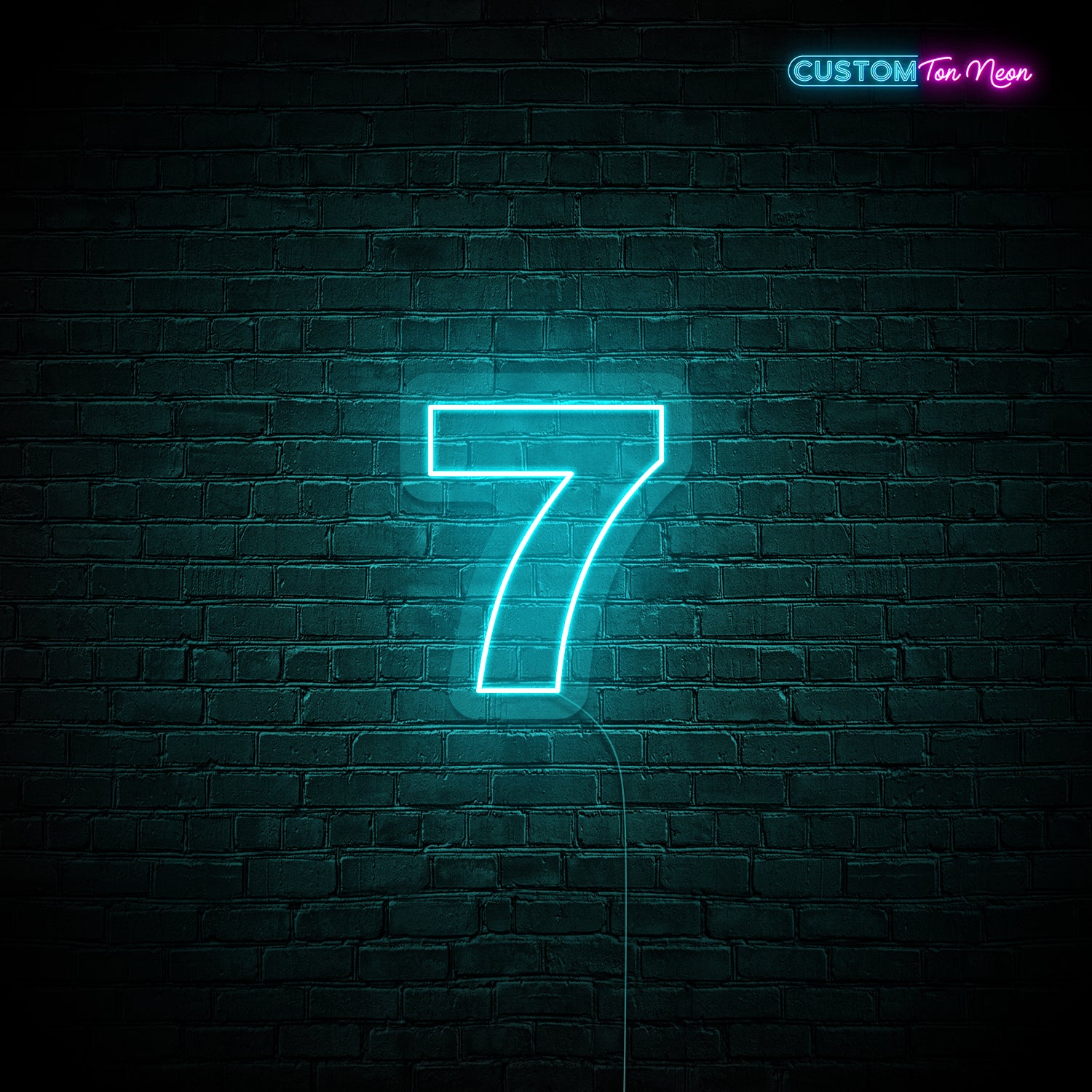 Enseigne néon chiffre 7