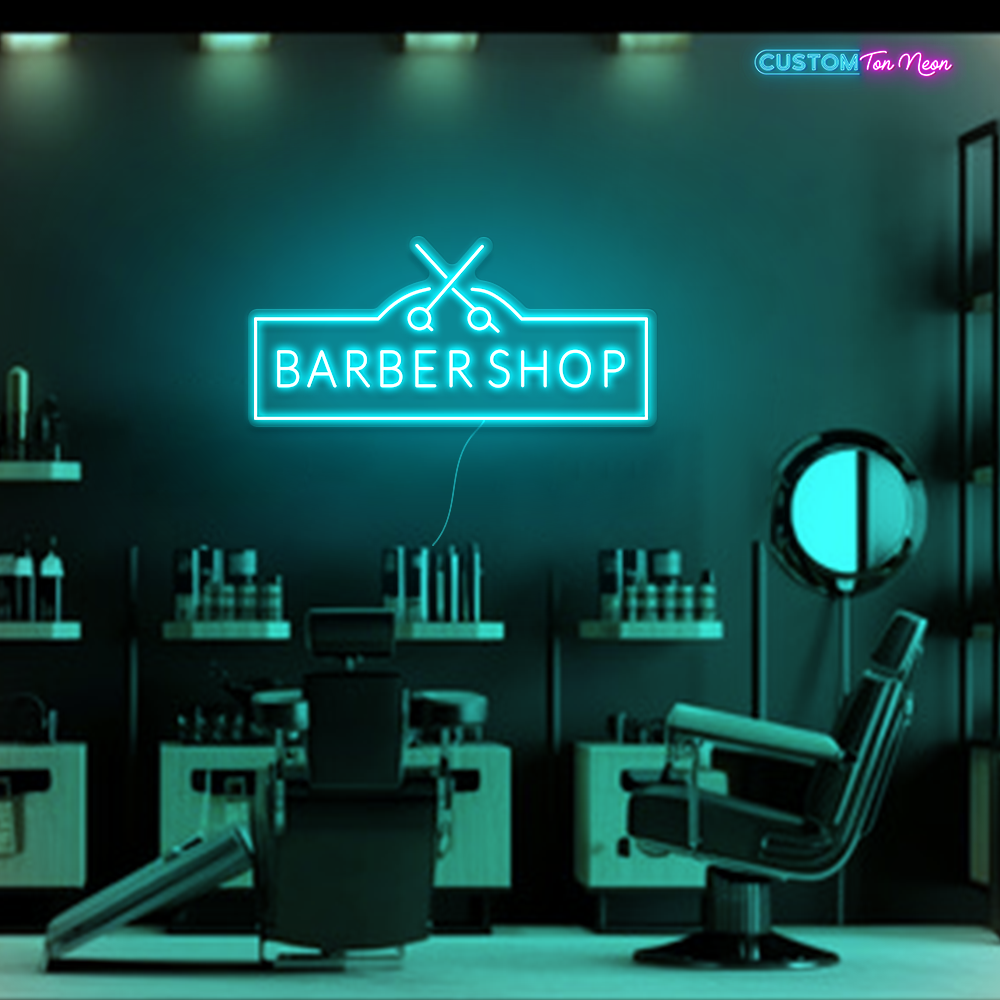 Enseigne néon Barber shop