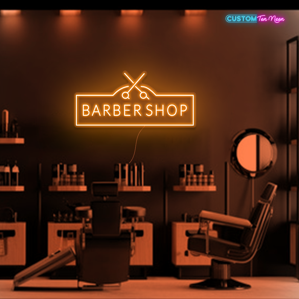 Enseigne néon Barber shop