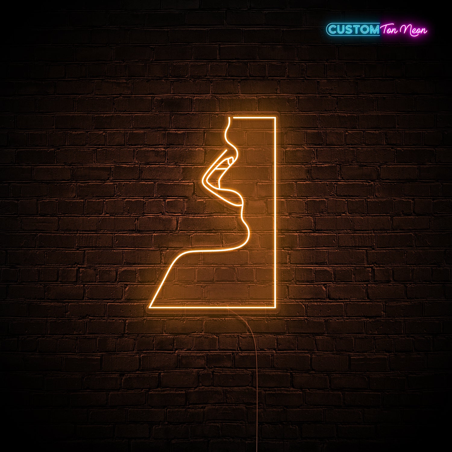 Enseigne néon bouche femme