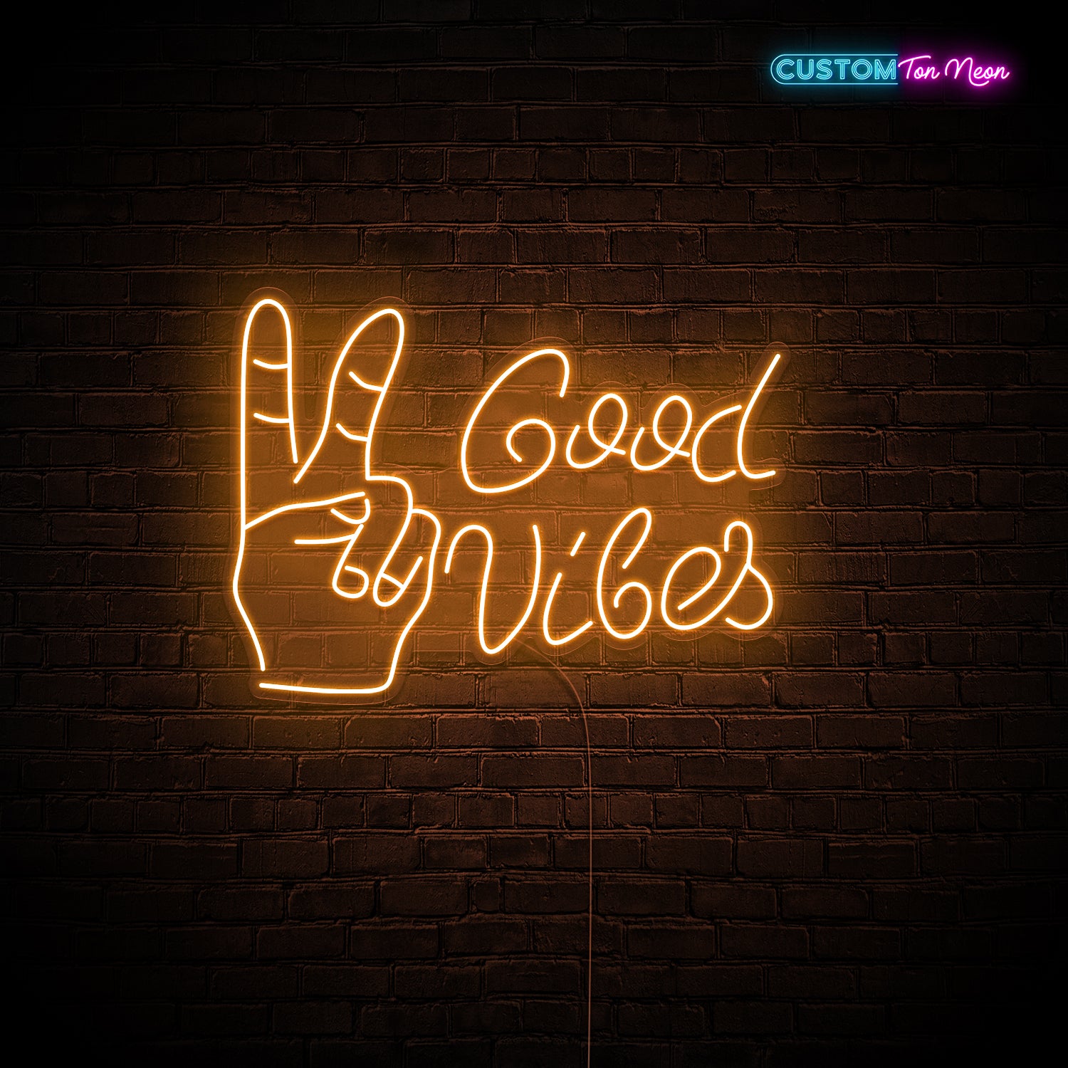 Enseigne néon good vibes