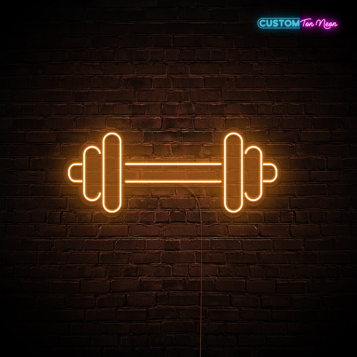 Enseigne néon haltères